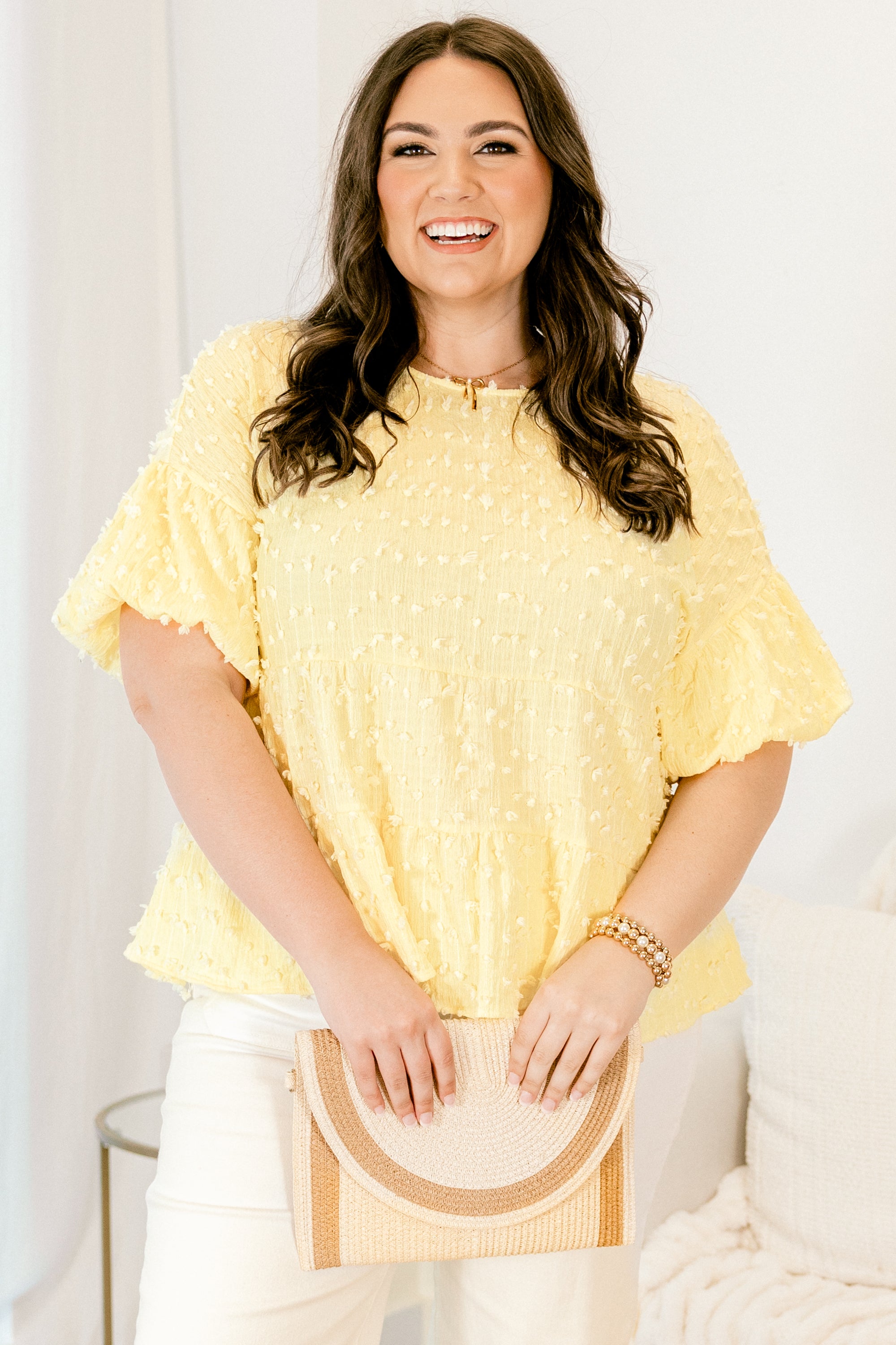  A Rosy Smile Top, Pale Yellow、mySite、justintrudeaud