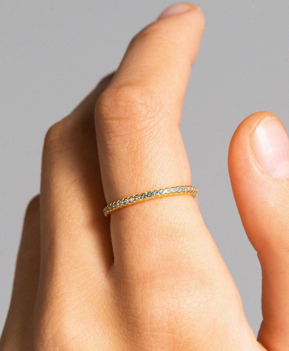 Mila Ring Blue 18ct Gold Plated、mySite、botmansion