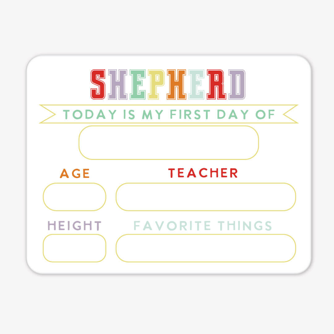  Kids Personalized Whiteboard | First Day Of - Varsity、mySite、layawaytickets