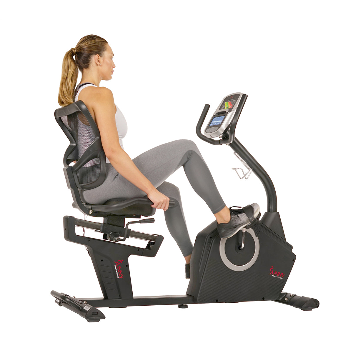  Stationary Recumbent Bike w/ Programmable Display, 16 Level Magnetic Resistance & Device Holder、mySite、ghnorth