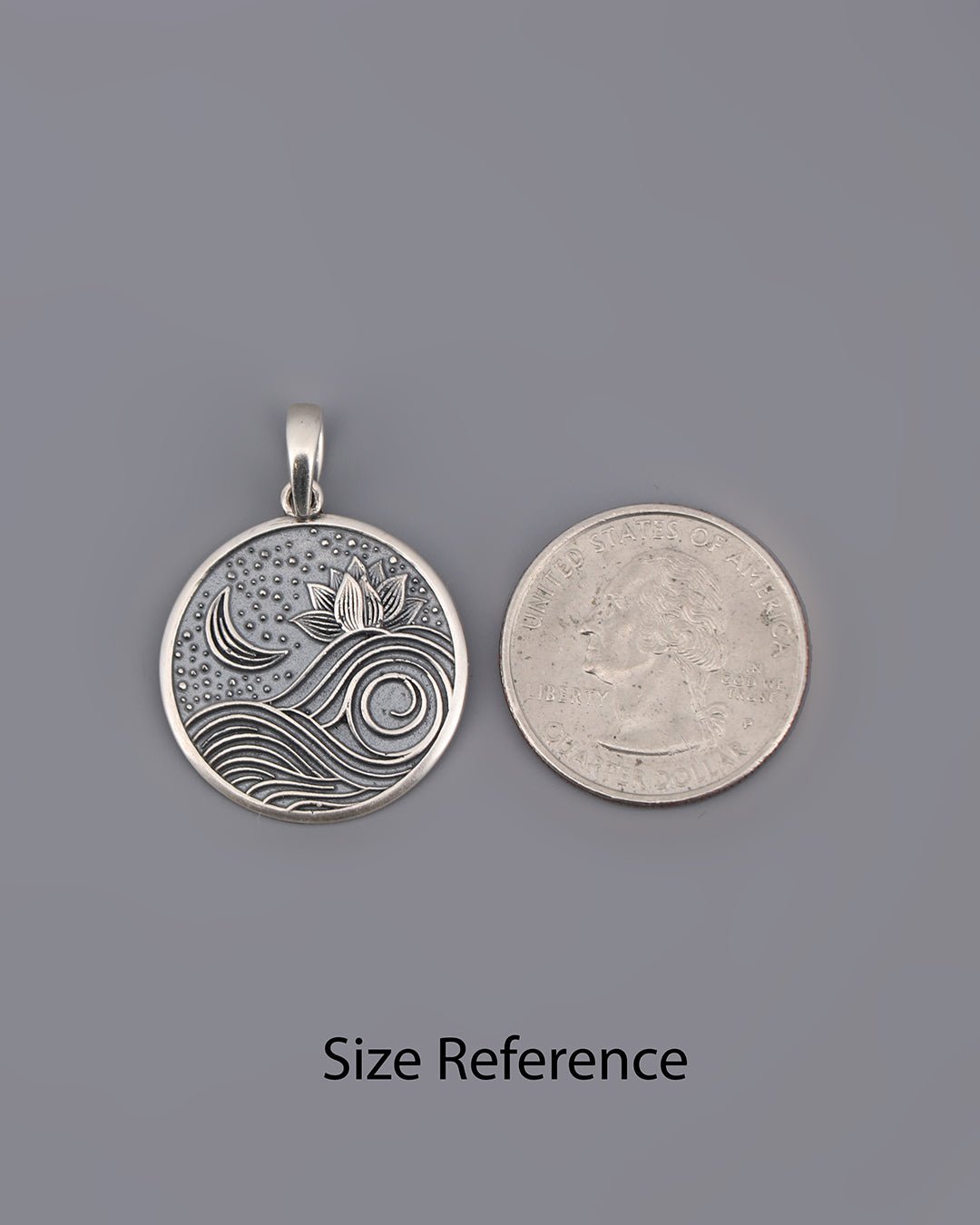 Sterling Silver Rise Above Lotus Night Pendant、mySite、topwebapps