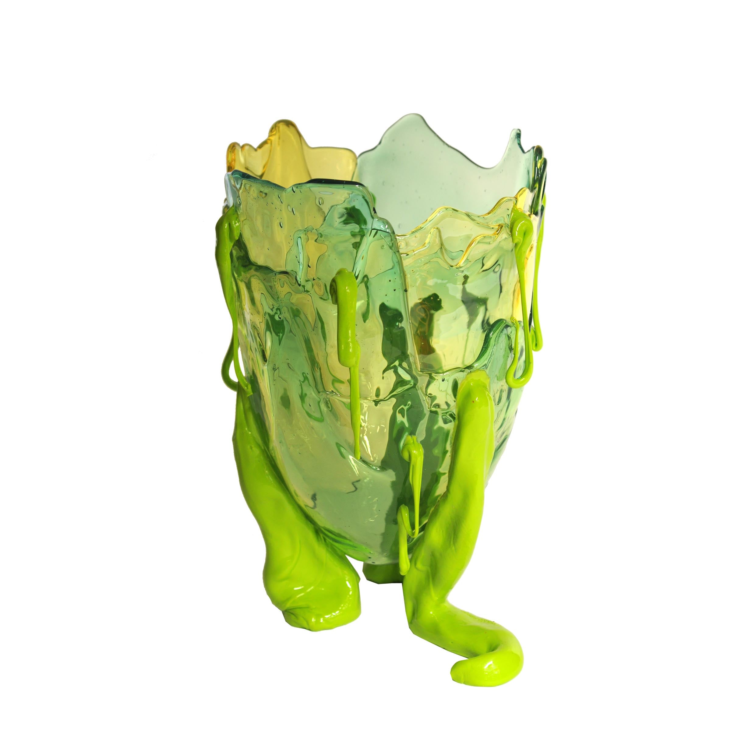 Resin Vase CLEAR SPECIAL EXTRACOLOUR Green by Gaetano Pesce for Fish Design、mySite、neckold