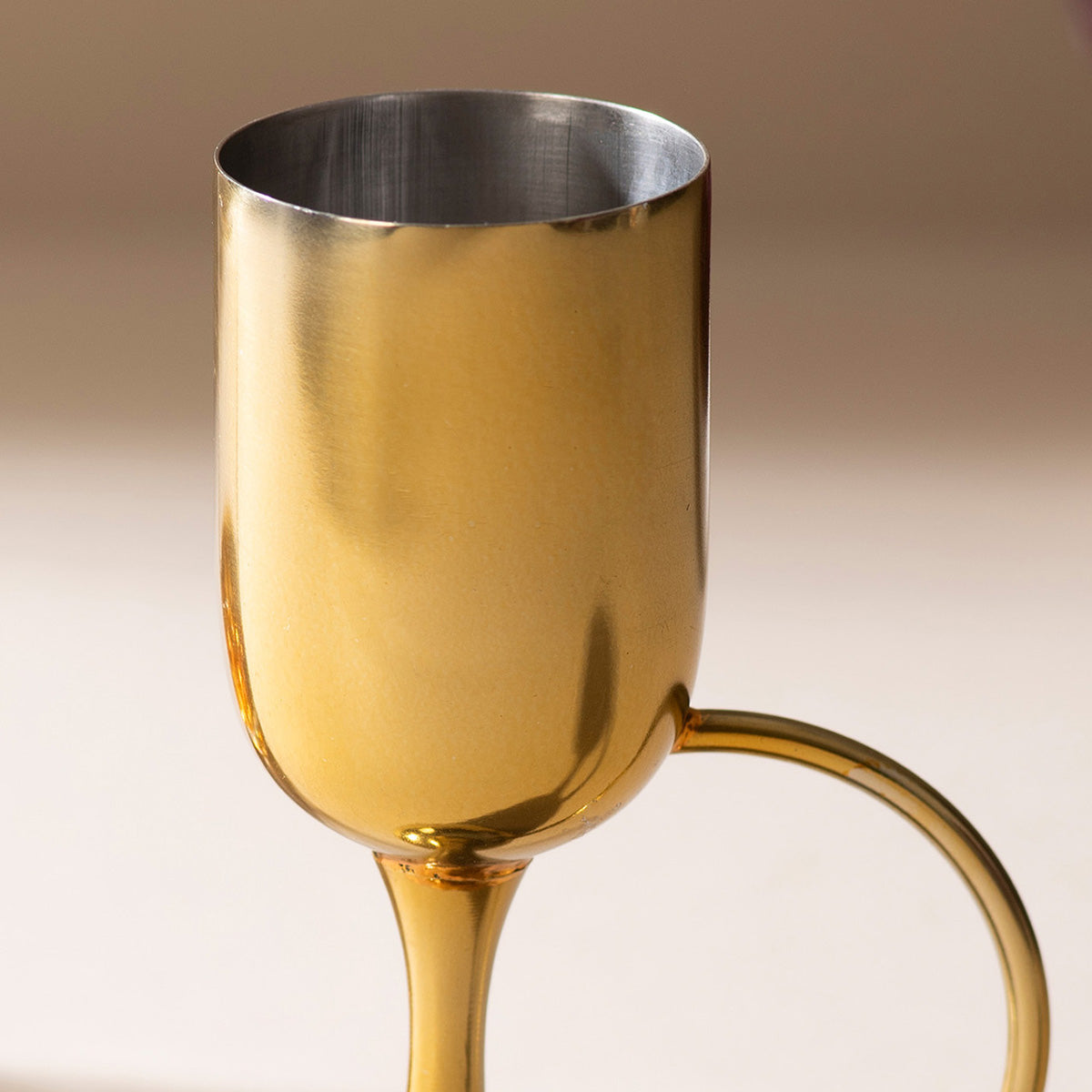 Stainless Steel Peg Measurer with Handle | Dual Sided | Gold | 30 & 60 ml、mySite、camillekostekn