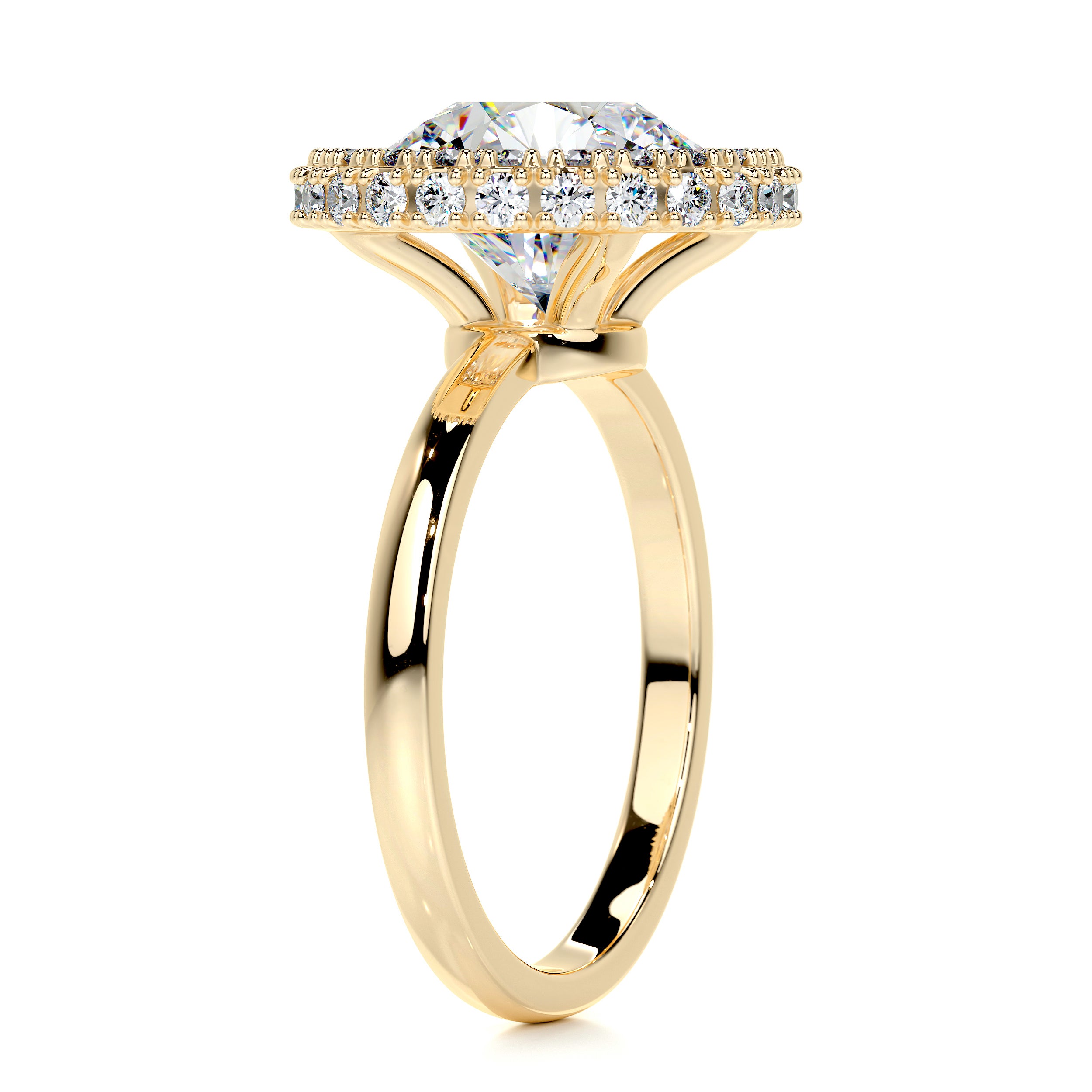 Rosalie Moissanite & Diamond Ring -18K Yellow Gold、mySite、hinf8tx79
