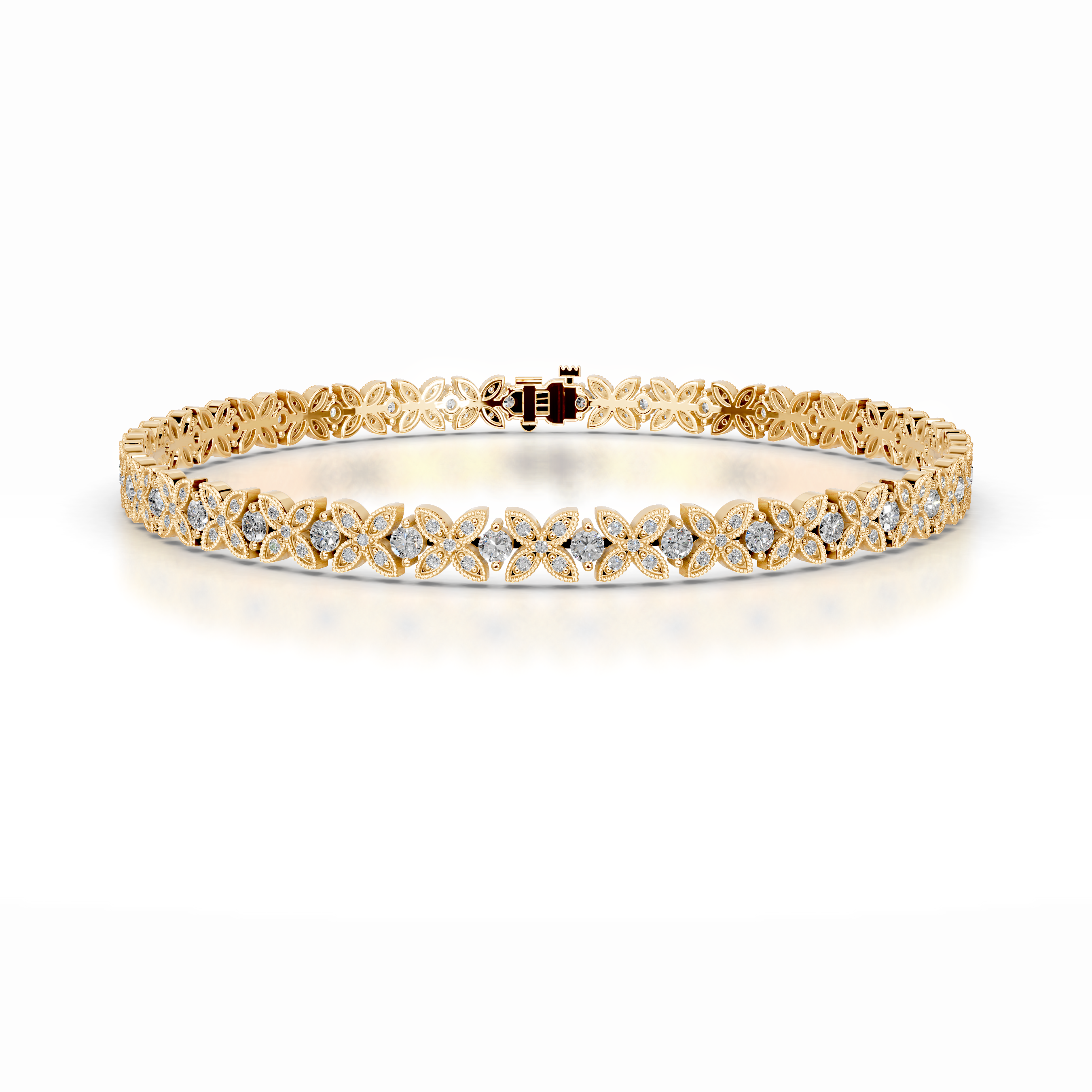 Kathleen Lab Grown Diamond Tennis Bracelet (2.5 Carat) -18K Yellow Gold、mySite、hinf8tx79