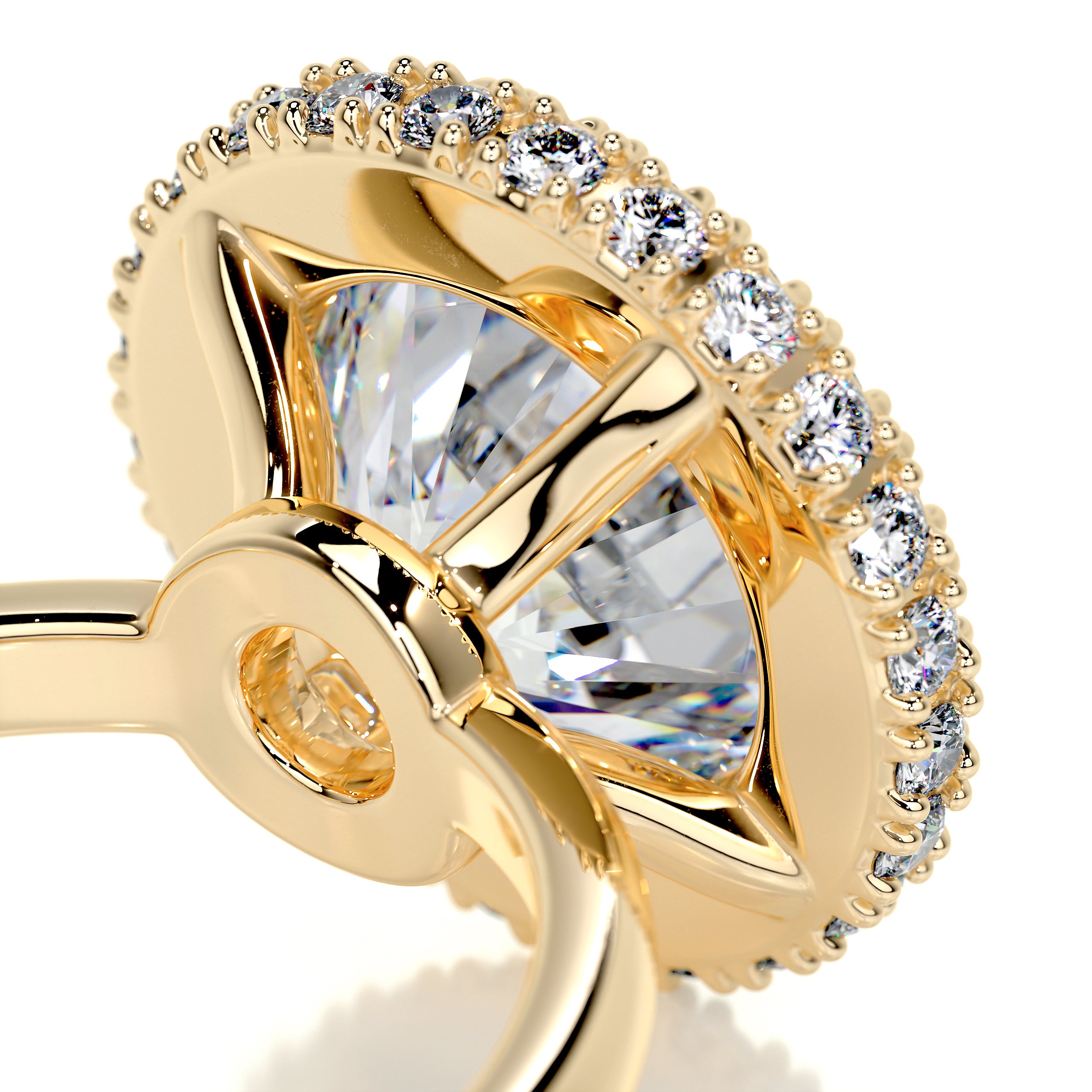 Rosalie Moissanite & Diamond Ring -18K Yellow Gold、mySite、hinf8tx79