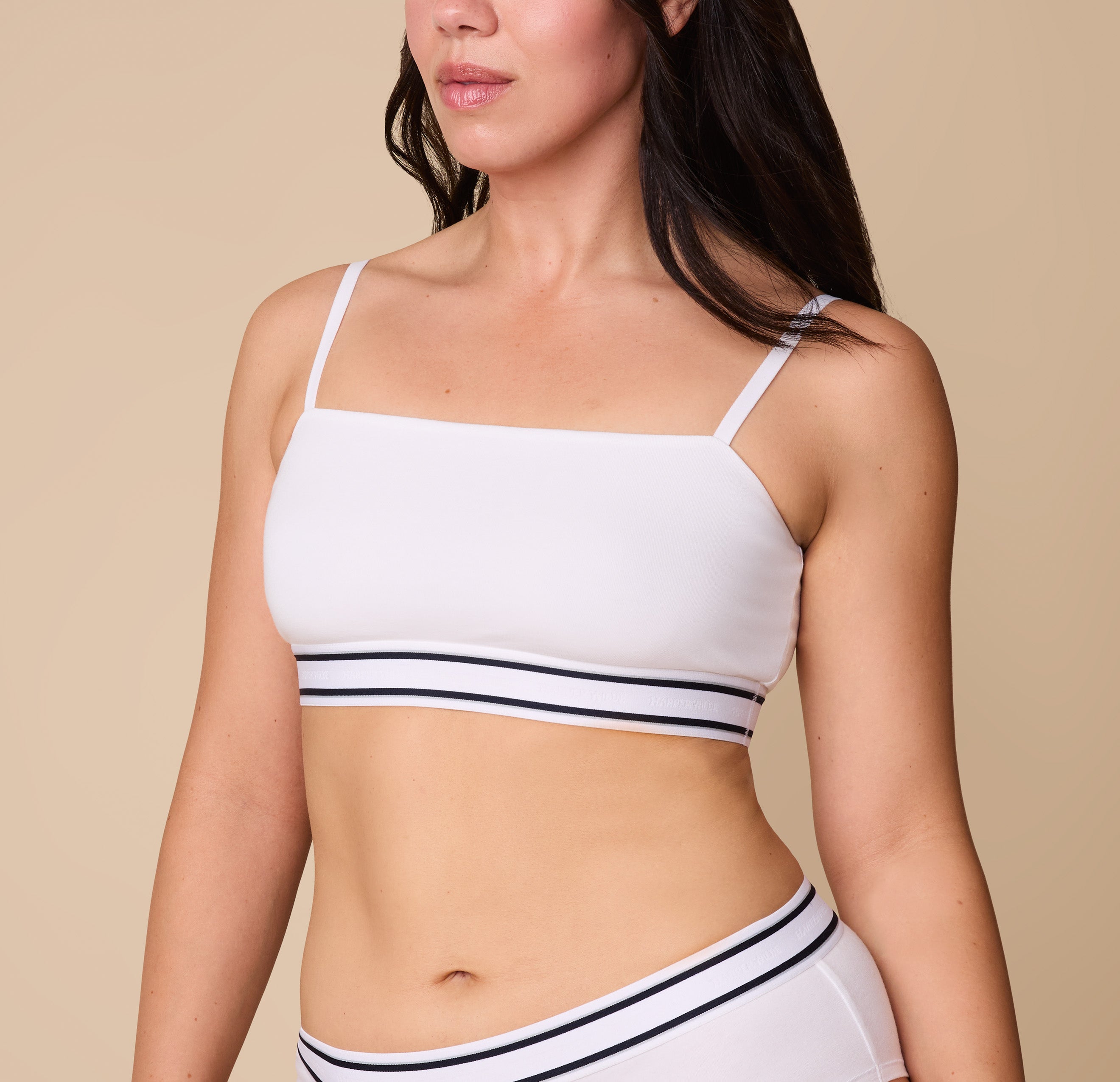 Cloud Cotton Retro Bandeau Bralette - White、mySite、bengalsvssteelers