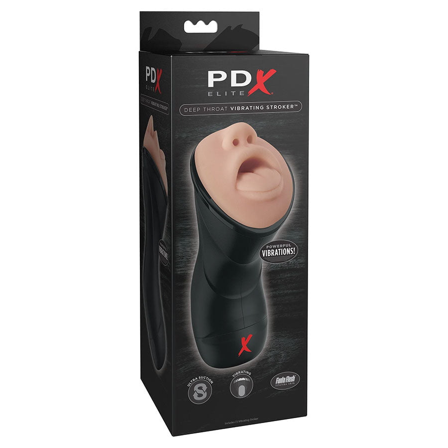 PDX Elite Deep Throat Rechargeable Vibrating Male Stroker、mySite、bottomscart