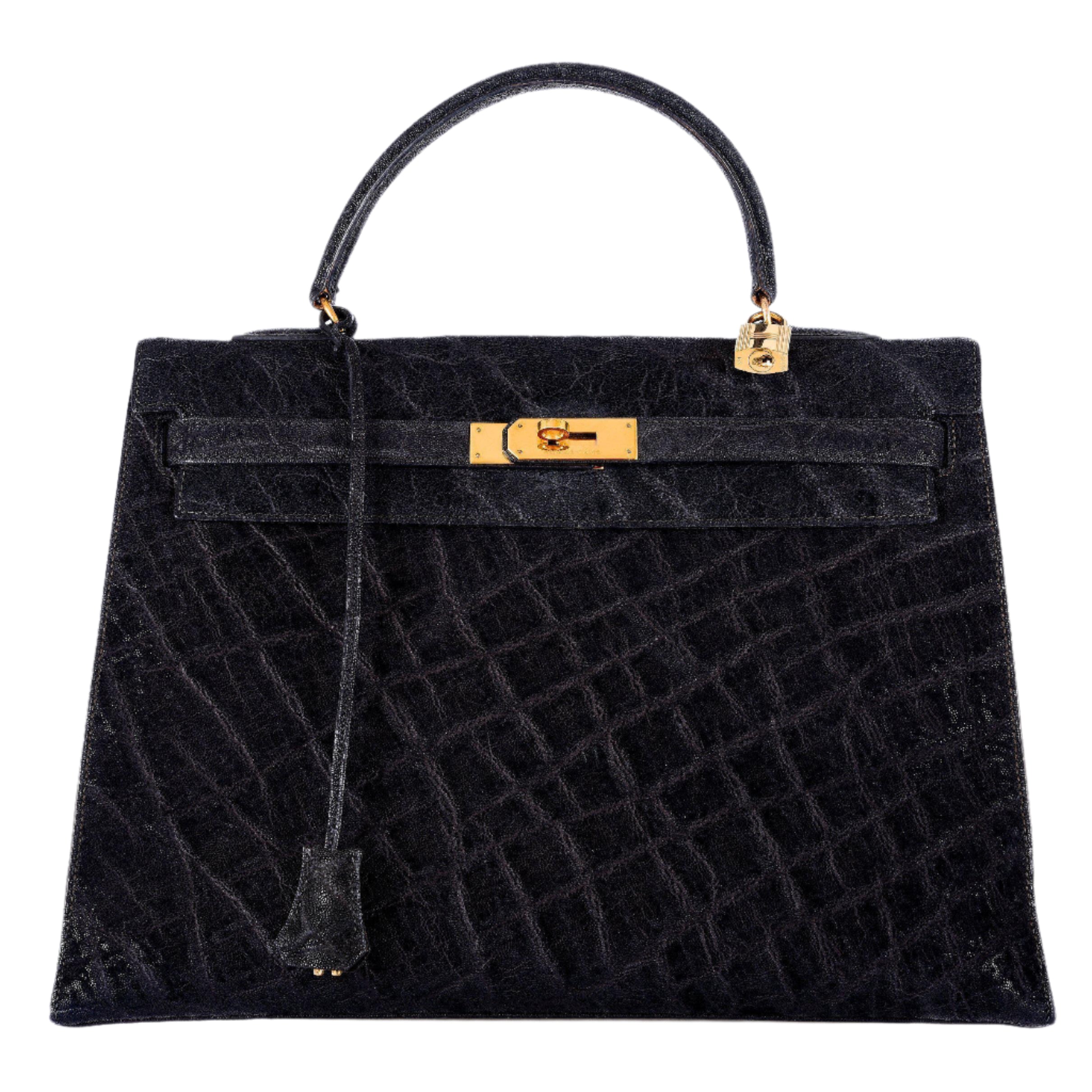 Hermès Kelly 35 Sellier Black Elephant Hide Gold Hardware、mySite、garminoutage.com