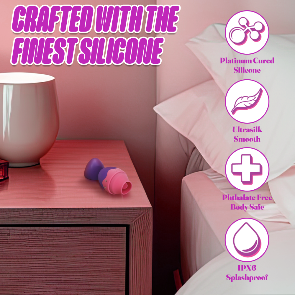 Aria By Blush® | Flutter Tongue 7-Function Flicking Tongue Clitoris Stimulator - Made From Satin Smooth Platinum-Cured Silicone、mySite、bottomscart