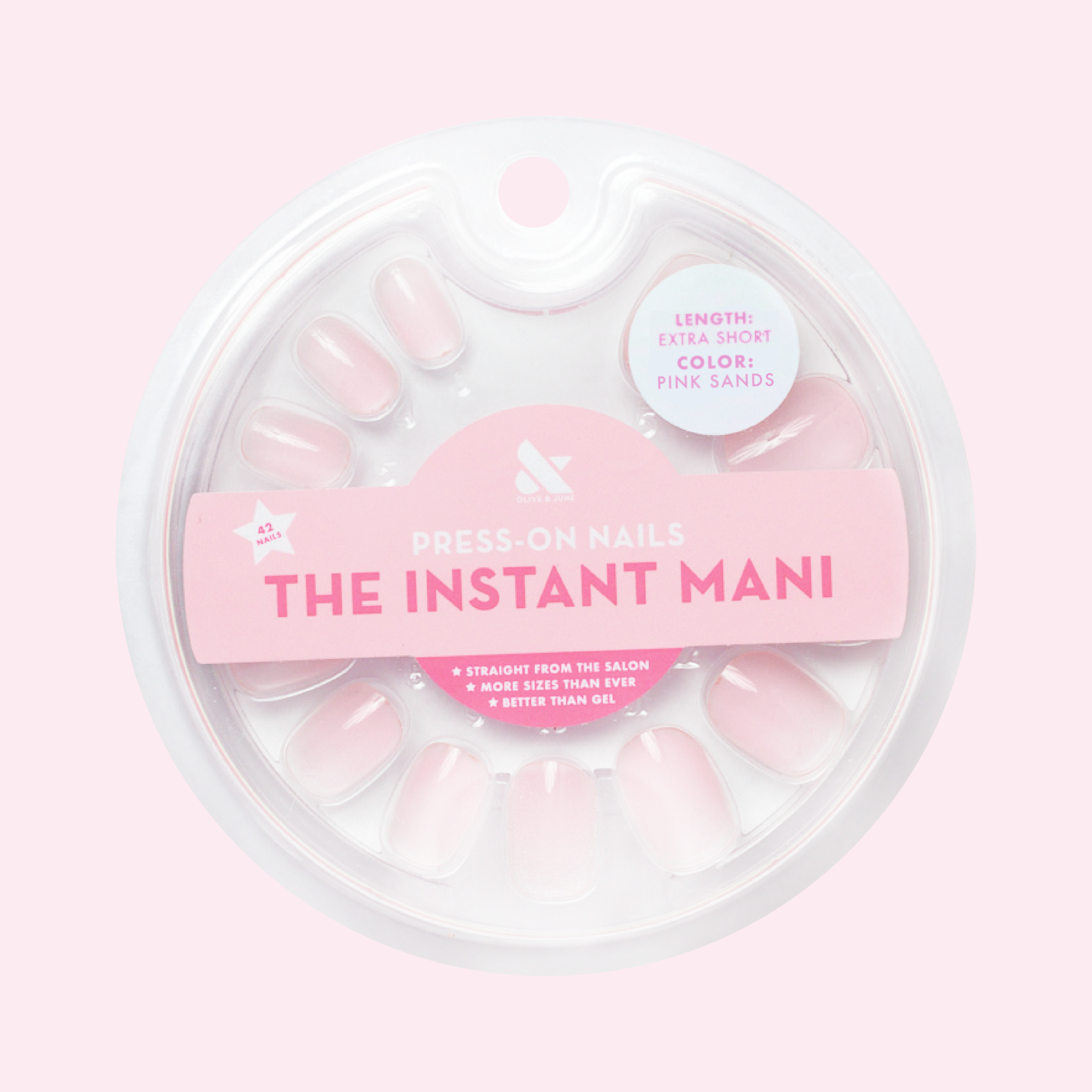 Pink Sands Jelly - Press-On | Extra Short | Squoval - Part of Set、mySite、solidvoid