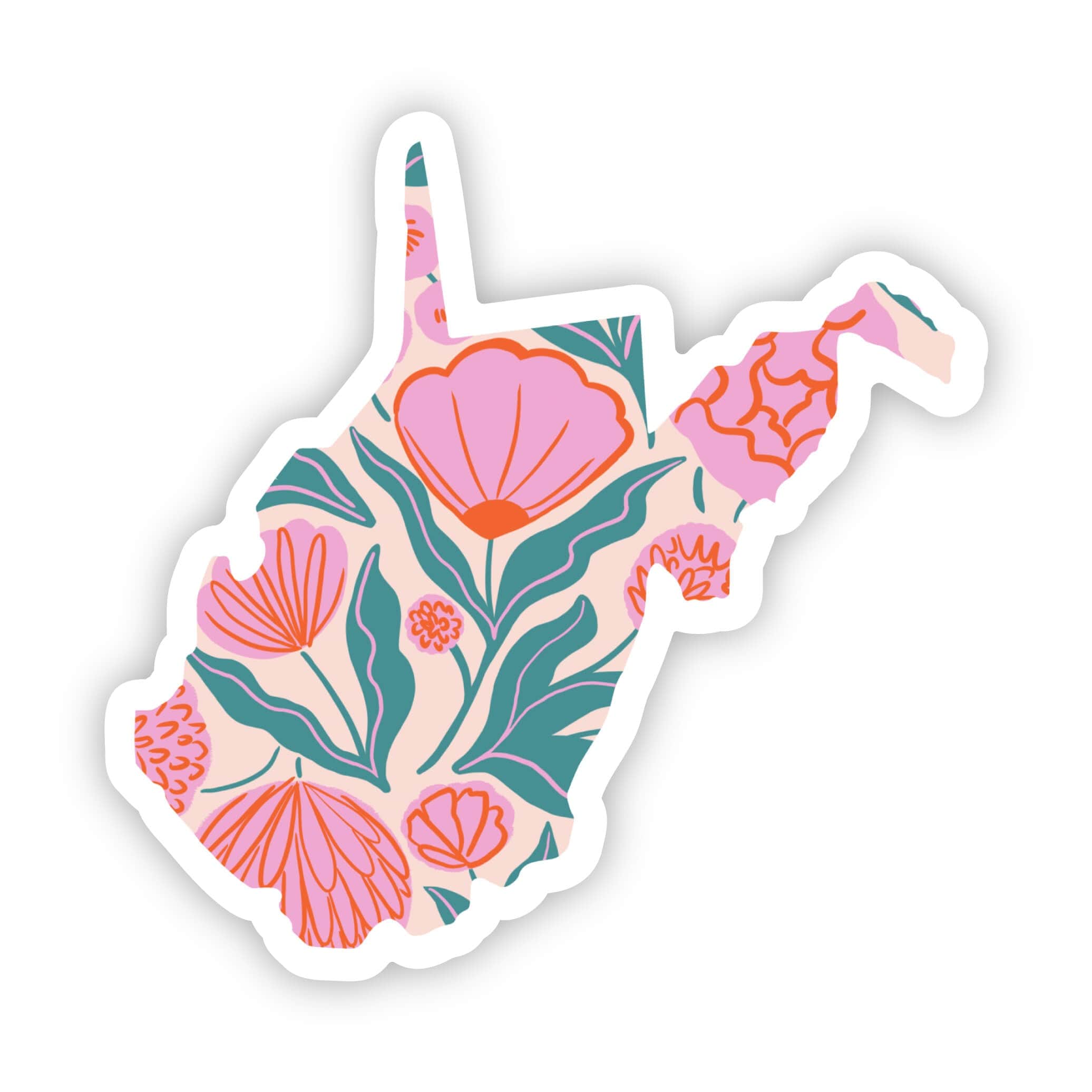  West Virginia Sticker - Elegant Floral、mySite、elrpsem3k