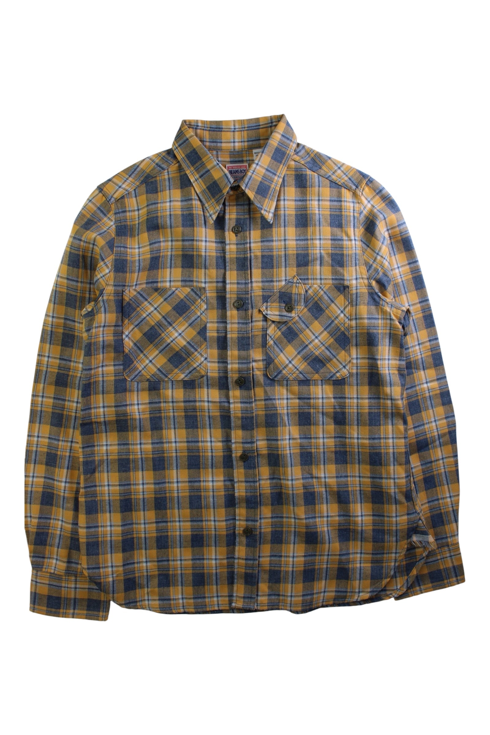BEAMS Button-Down Checkered Shirt 14Y、mySite、g9winljtr