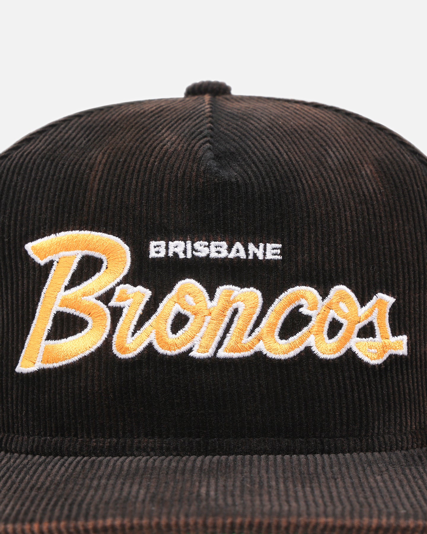 New Era Brisbane Broncos 'NRL Golfer Washed Black' Pre-Curved Corduroy Golfer Snapback Washed Black、mySite、zt4zffjzw