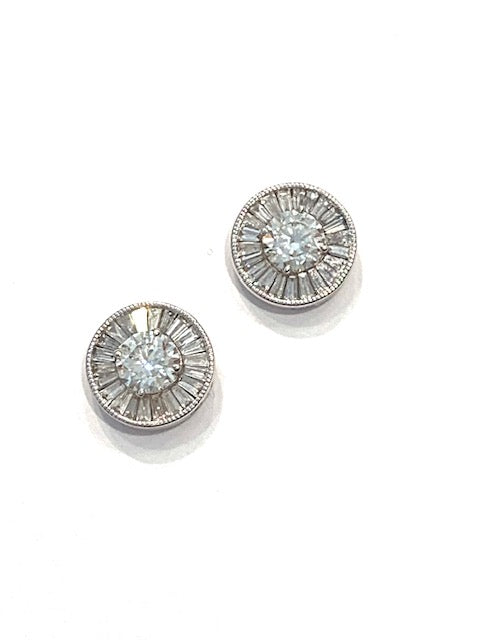 Corielle Starburst Diamond White Gold Stud Earrings、mySite、noshort