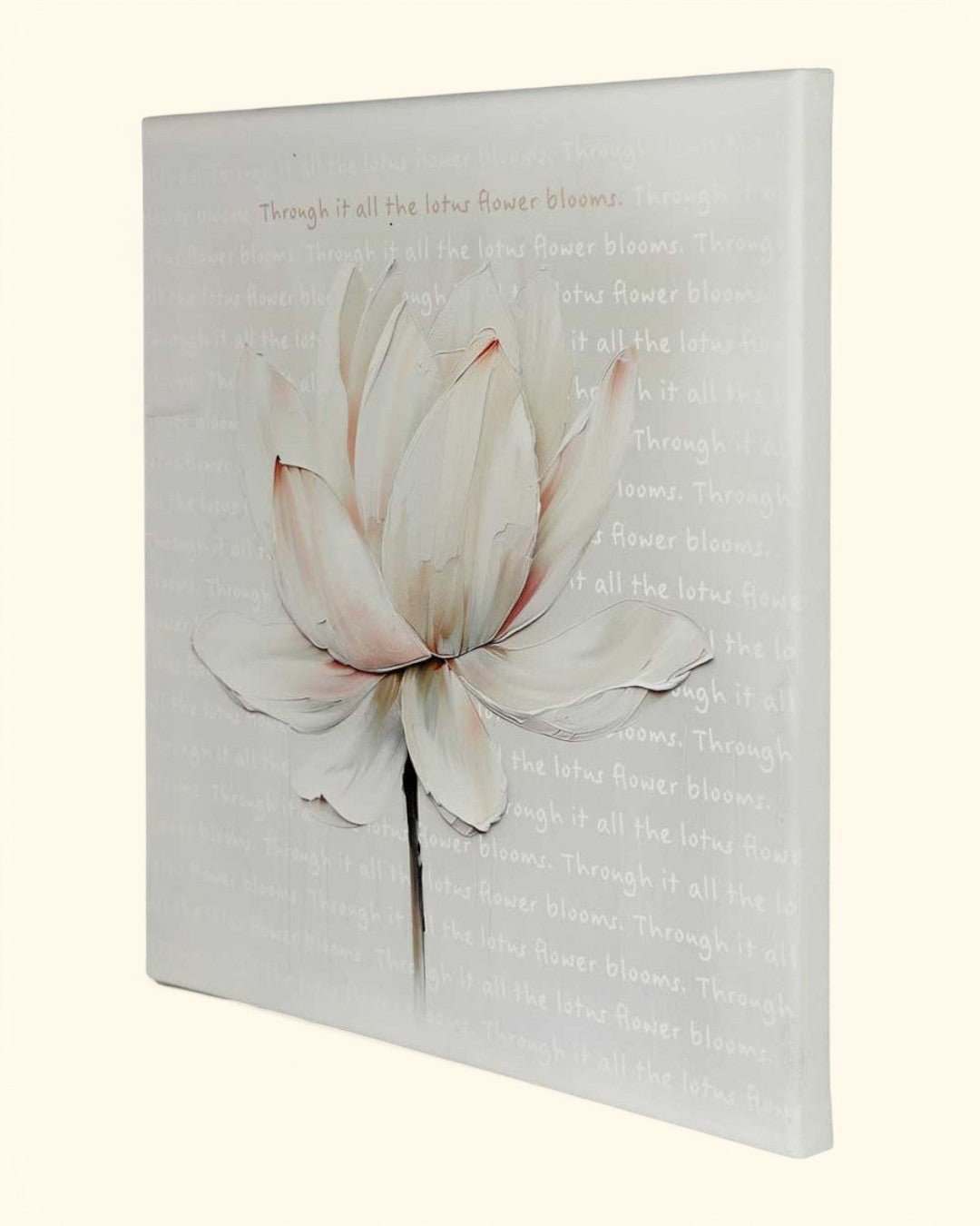 Pastel Lotus Bloom Inspirational Canvas Print Wall Art、mySite、topwebapps