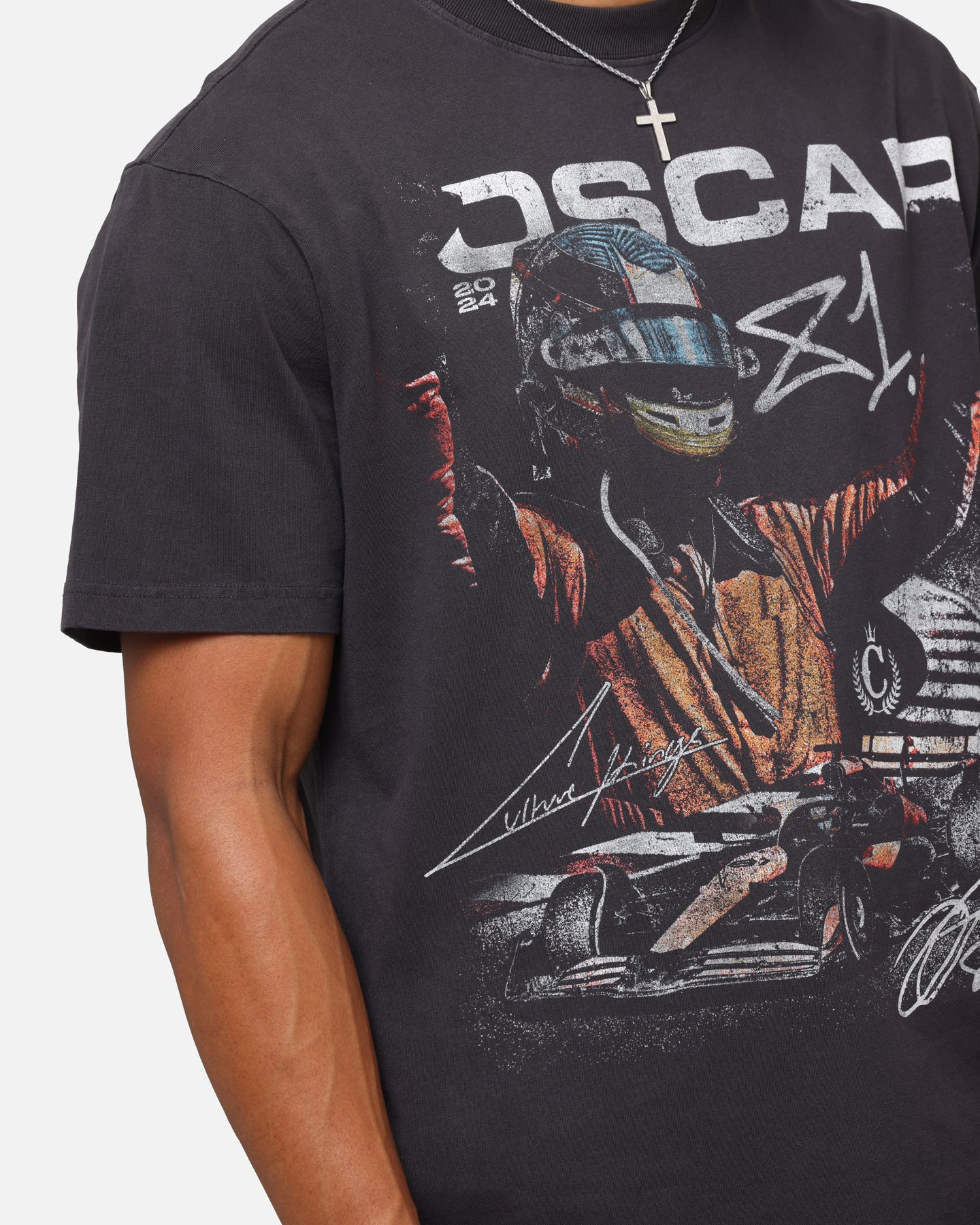 Mitchell & Ness X Mclaren Oscar Piastri Victory T-Shirt Faded Black、mySite、zt4zffjzw