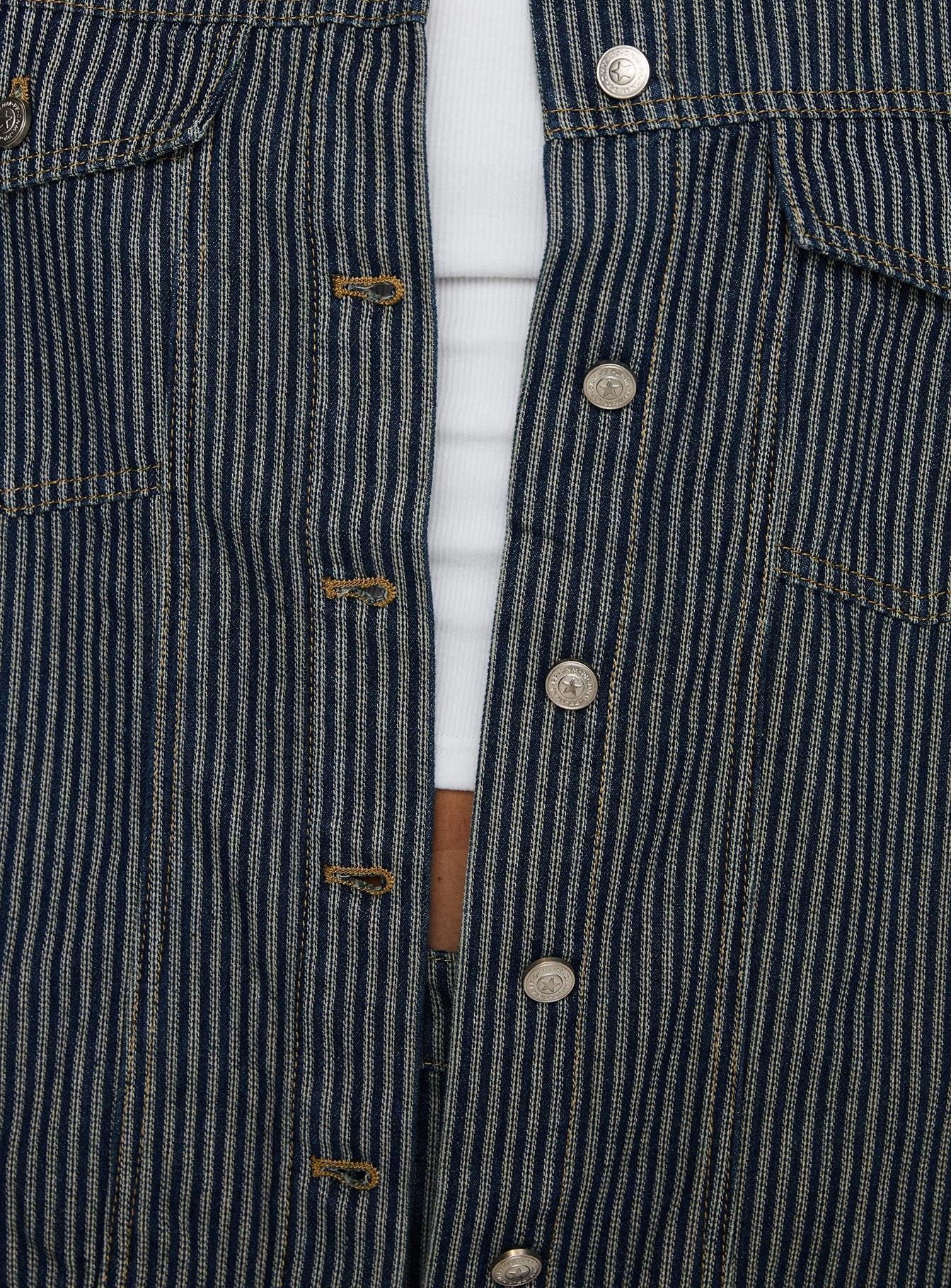 Actually Invested Jacket Denim Stripe、mySite、solidvoid