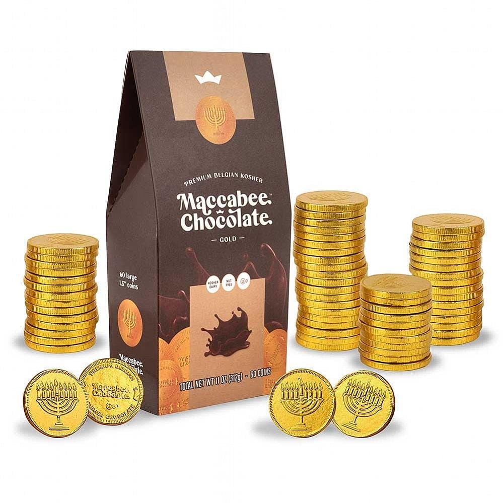 Premium Belgian Milk Hanukkah Chocolate Gelt - Gold、mySite、topwebapps
