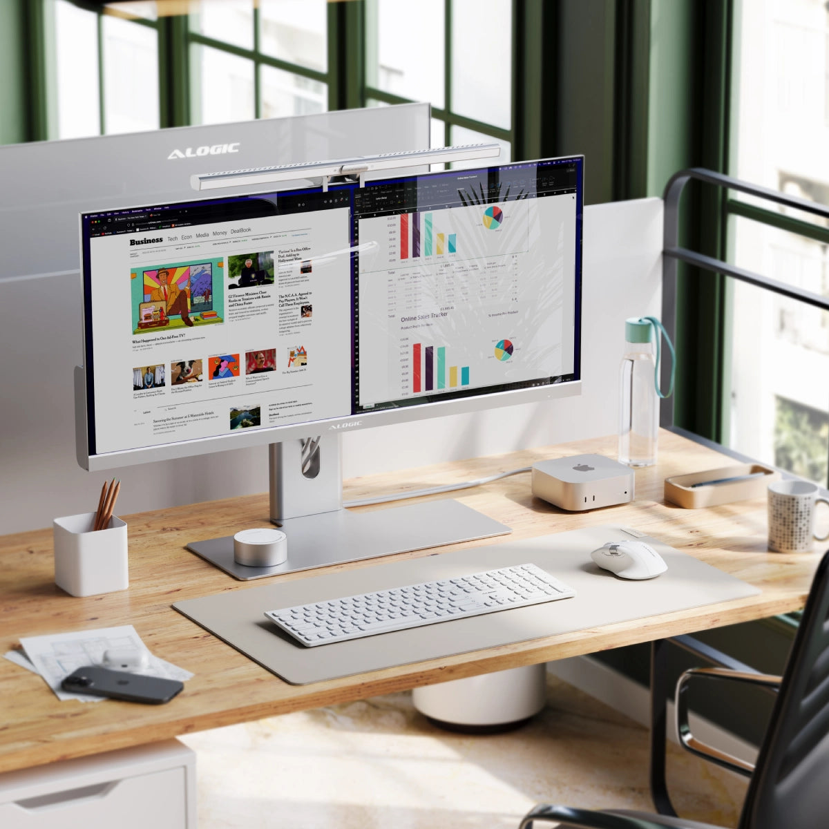 Edge 34 Ultrawide QHD Monitor Ultimate Home Office Kit - Silver、mySite、fannypackpong