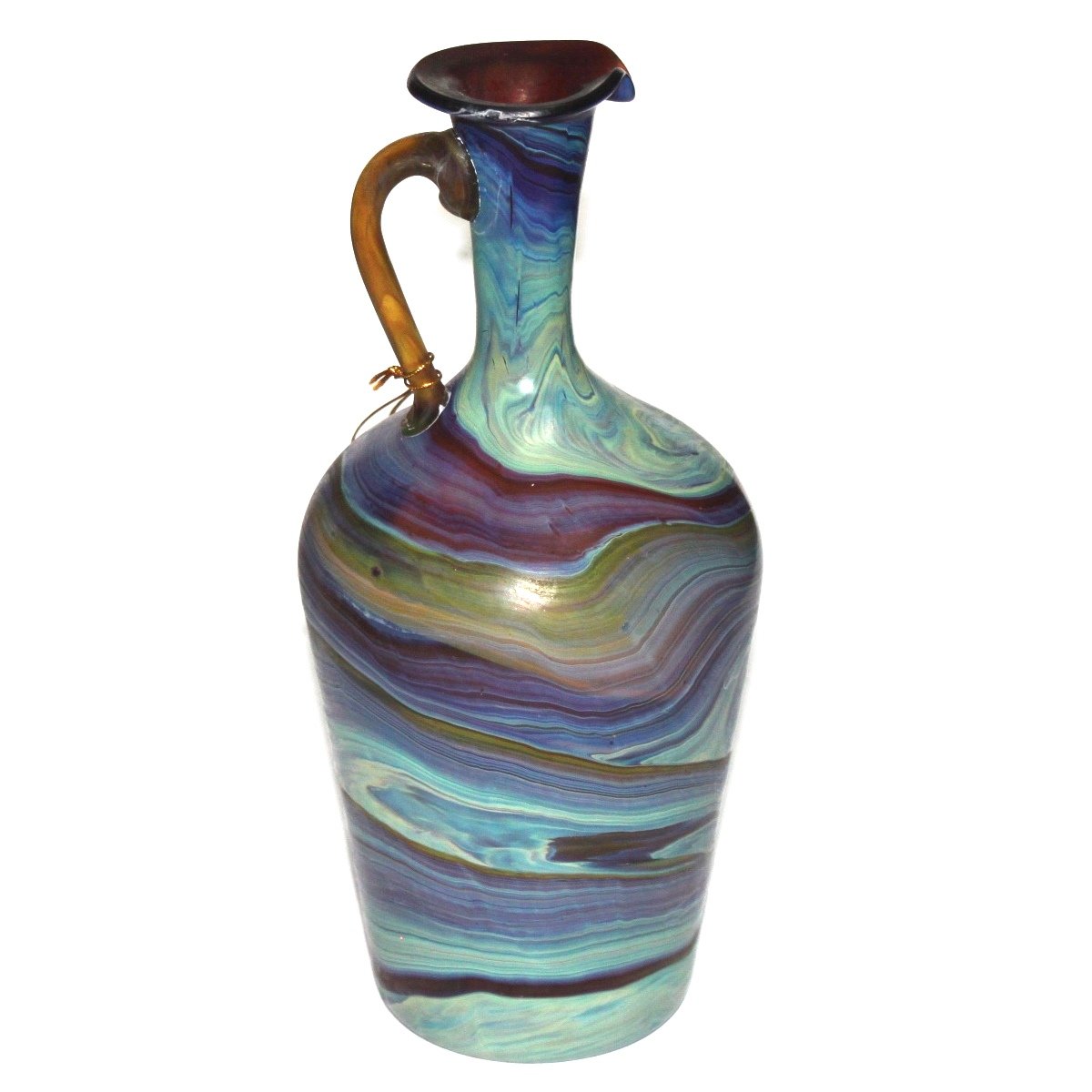 Baldassare style Phoenician - Ancient beauty Phoenician Glass Vase. No two are alike. Museum quality (8.7 Inch)、mySite、topwebapps