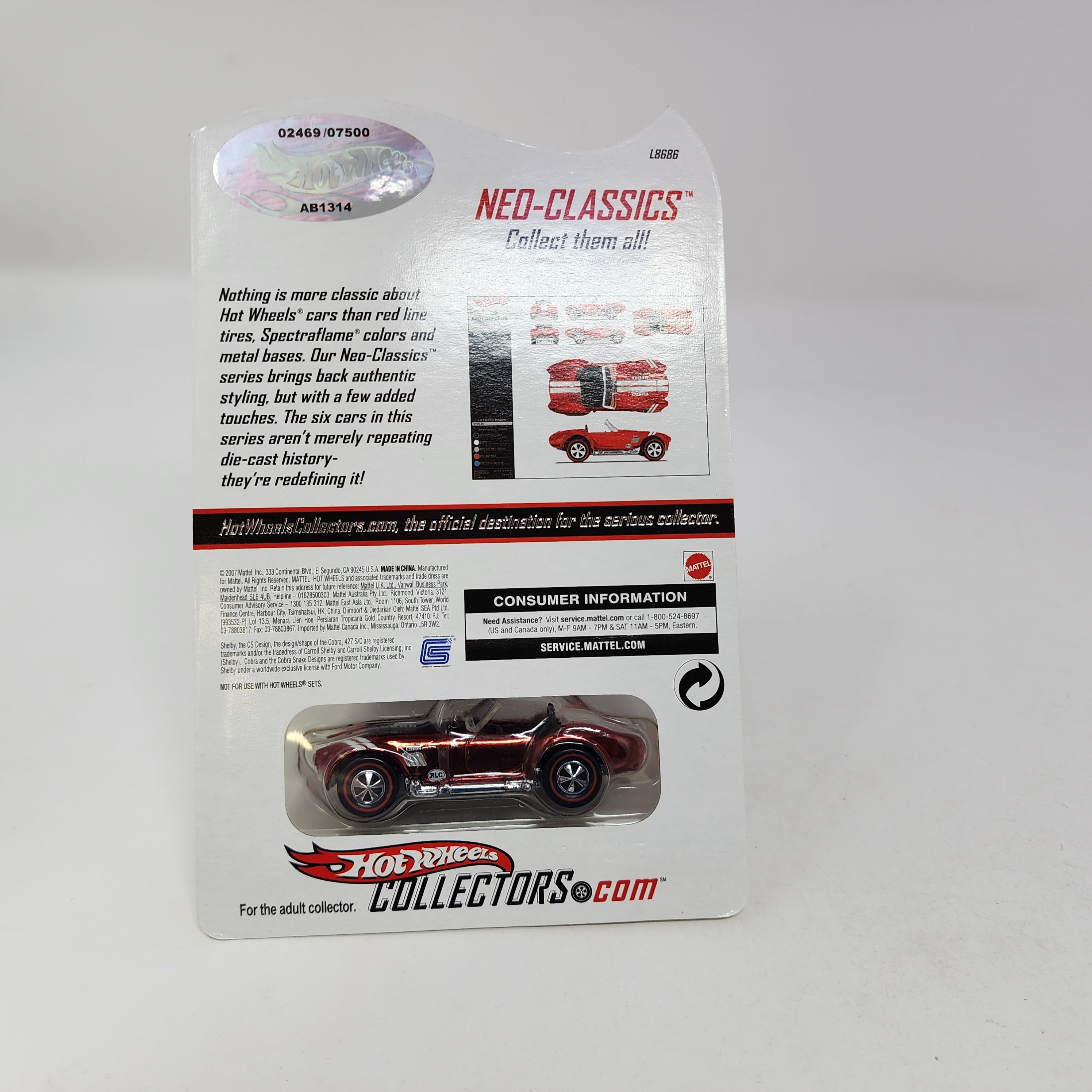 Shelby Cobra 427 S/C Series 7 * Hot Wheels Red Line Club RLC Neo-Classics、mySite、hgirdovlk