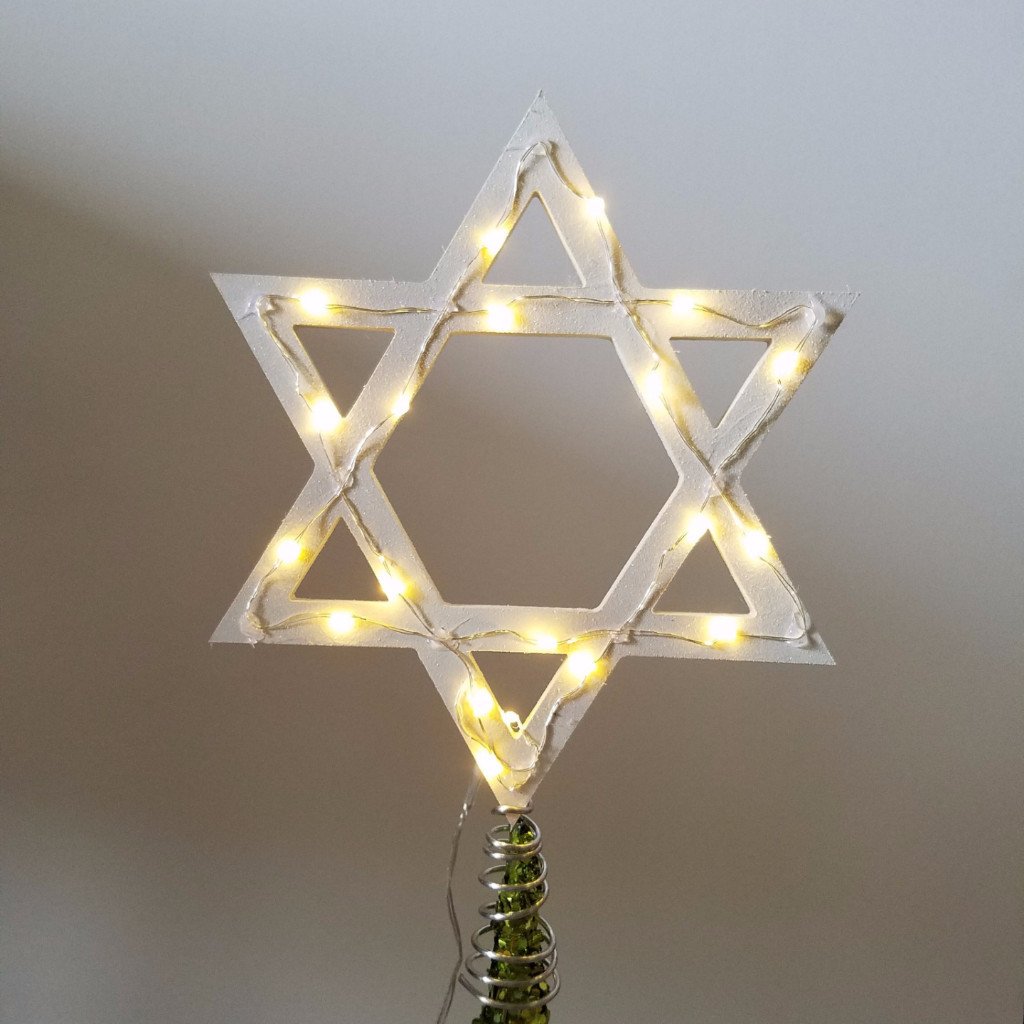 Light-Up Star of David Tree Topper - White、mySite、topwebapps