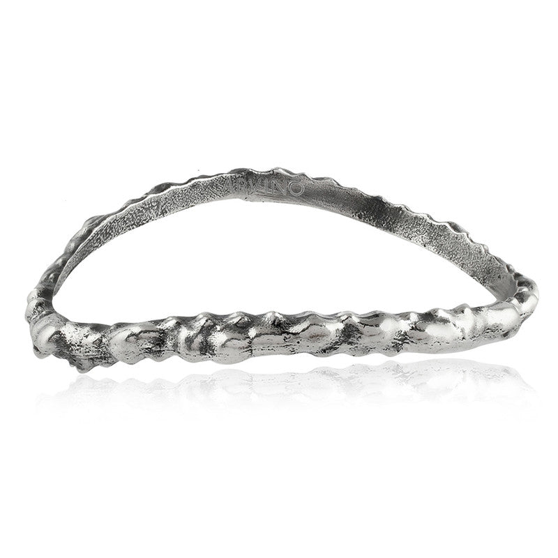Textured Rowdy Bangles | Silver Oxidize | Silver、mySite、camillekostekn