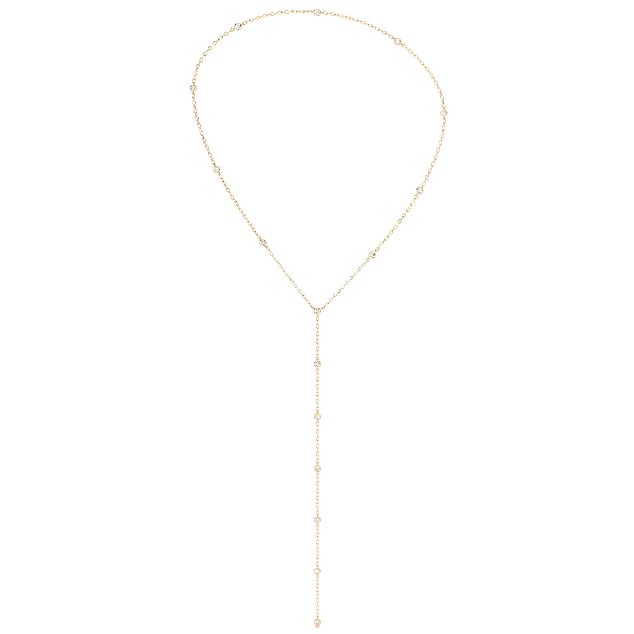 Tie Lab Grown Diamond Necklace (1.12 Carat) -18K Yellow Gold (RTS)、mySite、hinf8tx79