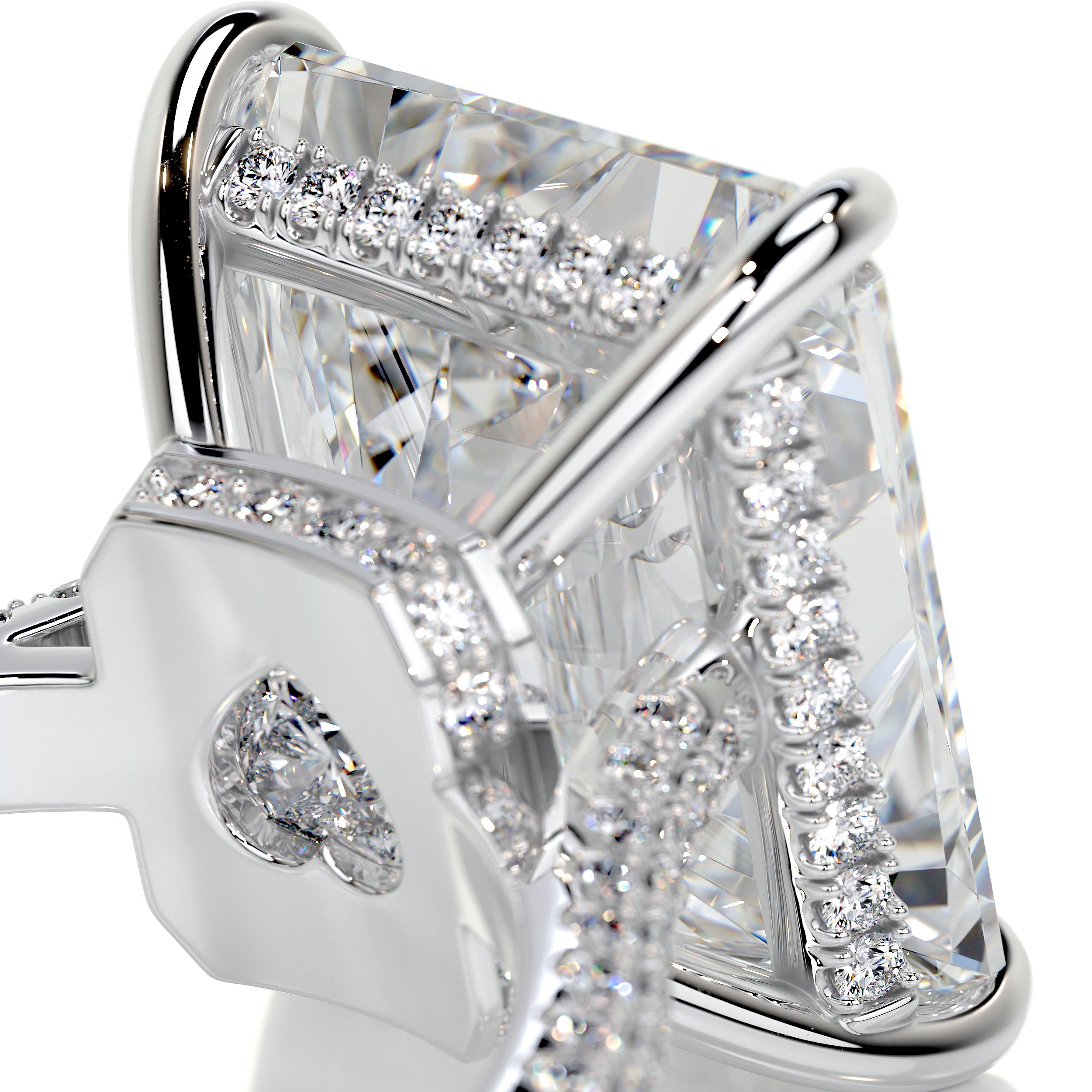 Cher Moissanite & Diamond Ring -Platinum、mySite、hinf8tx79