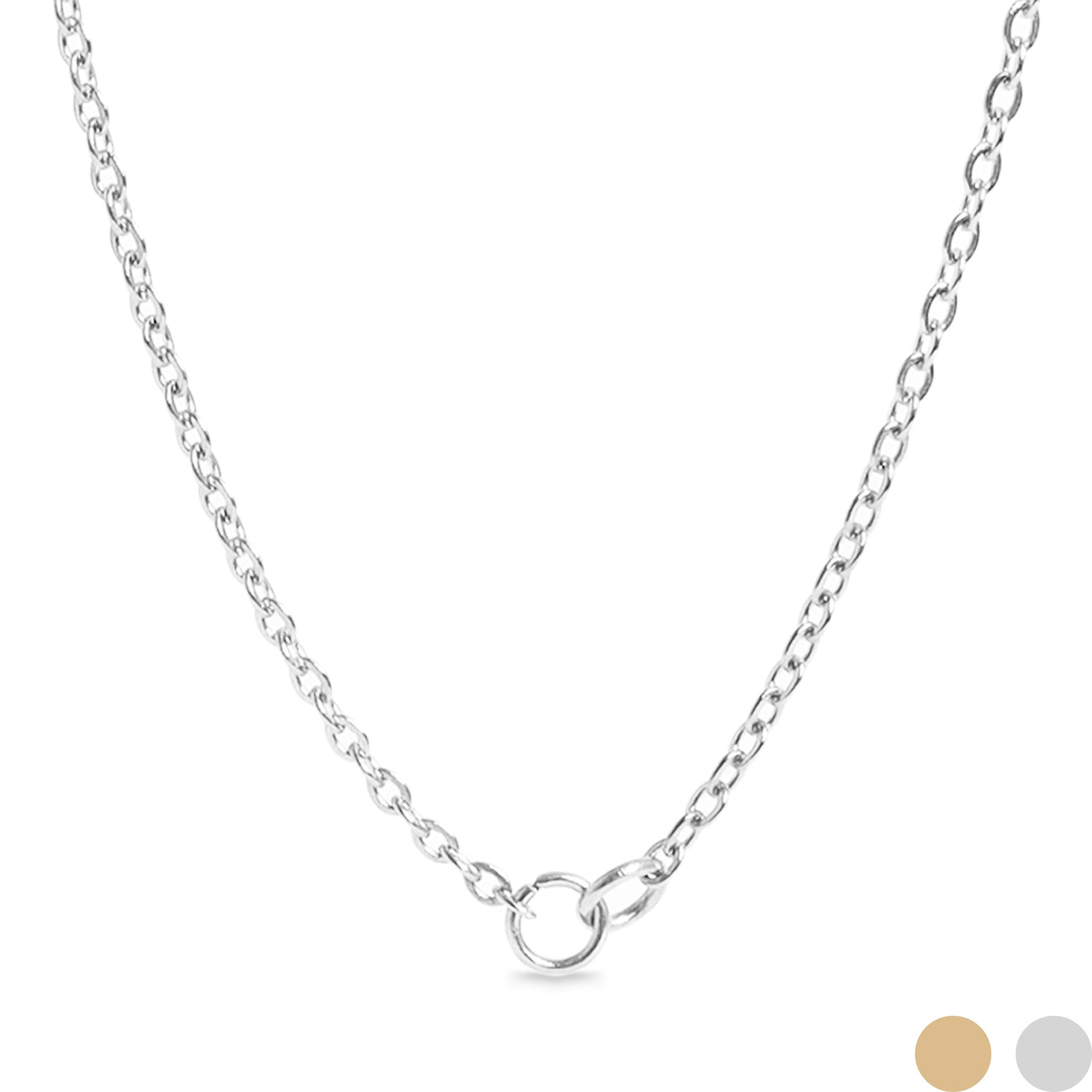 18K Gold PVD Stainless Steel Loop Connector Chain Necklace / CHN9964、mySite、dreamappss