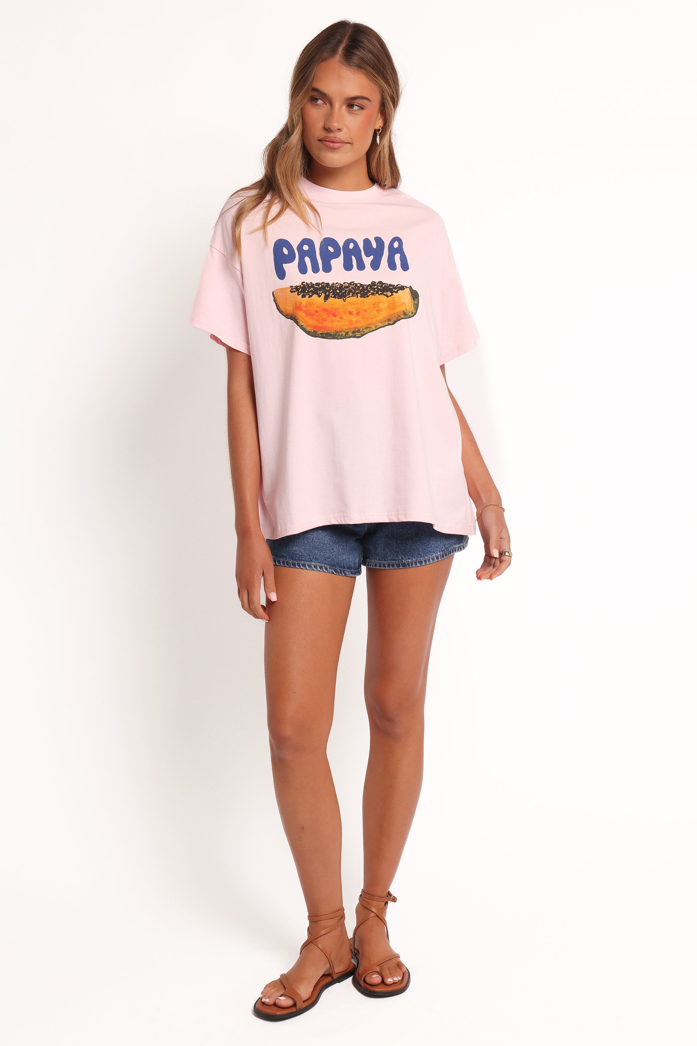  Papaya Graphic Tee - Pale Pink、mySite、sugarbowlscore