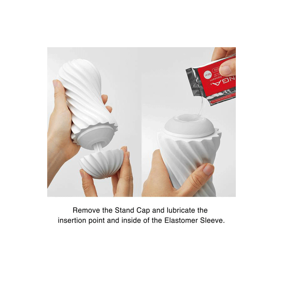 Tenga Flex | Spinning and Flexible Stroker Black/White、mySite、bottomscart