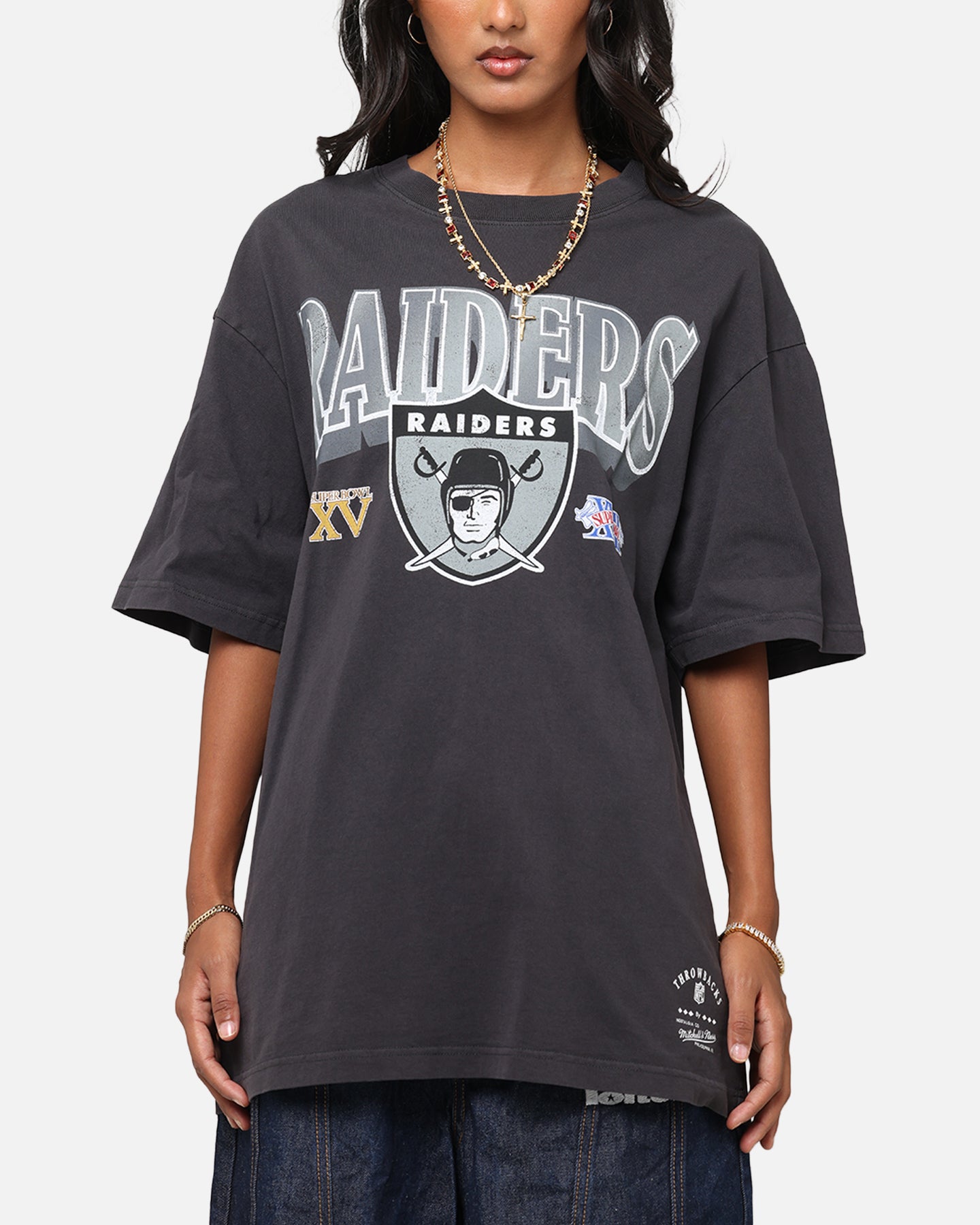 Mitchell & Ness Las Vegas Raiders Arch T-Shirt Faded Black、mySite、zt4zffjzw