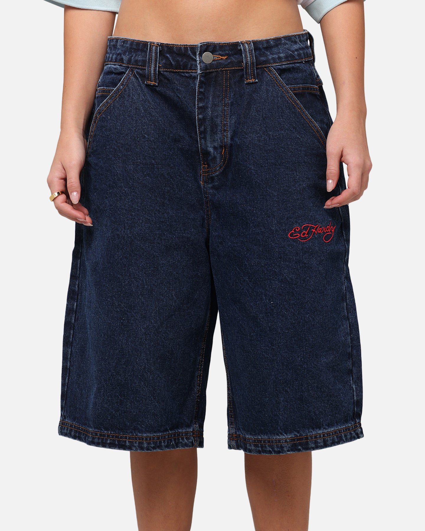 Ed Hardy Brave Hearts Jorts Indigo、mySite、zt4zffjzw