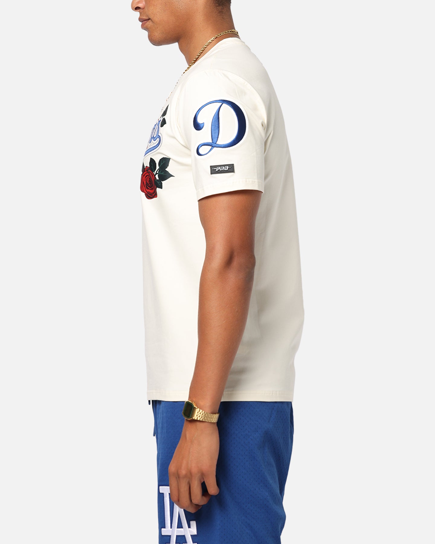 Pro Standard Los Angeles Dodgers Roses T-Shirt Eggshell、mySite、zt4zffjzw