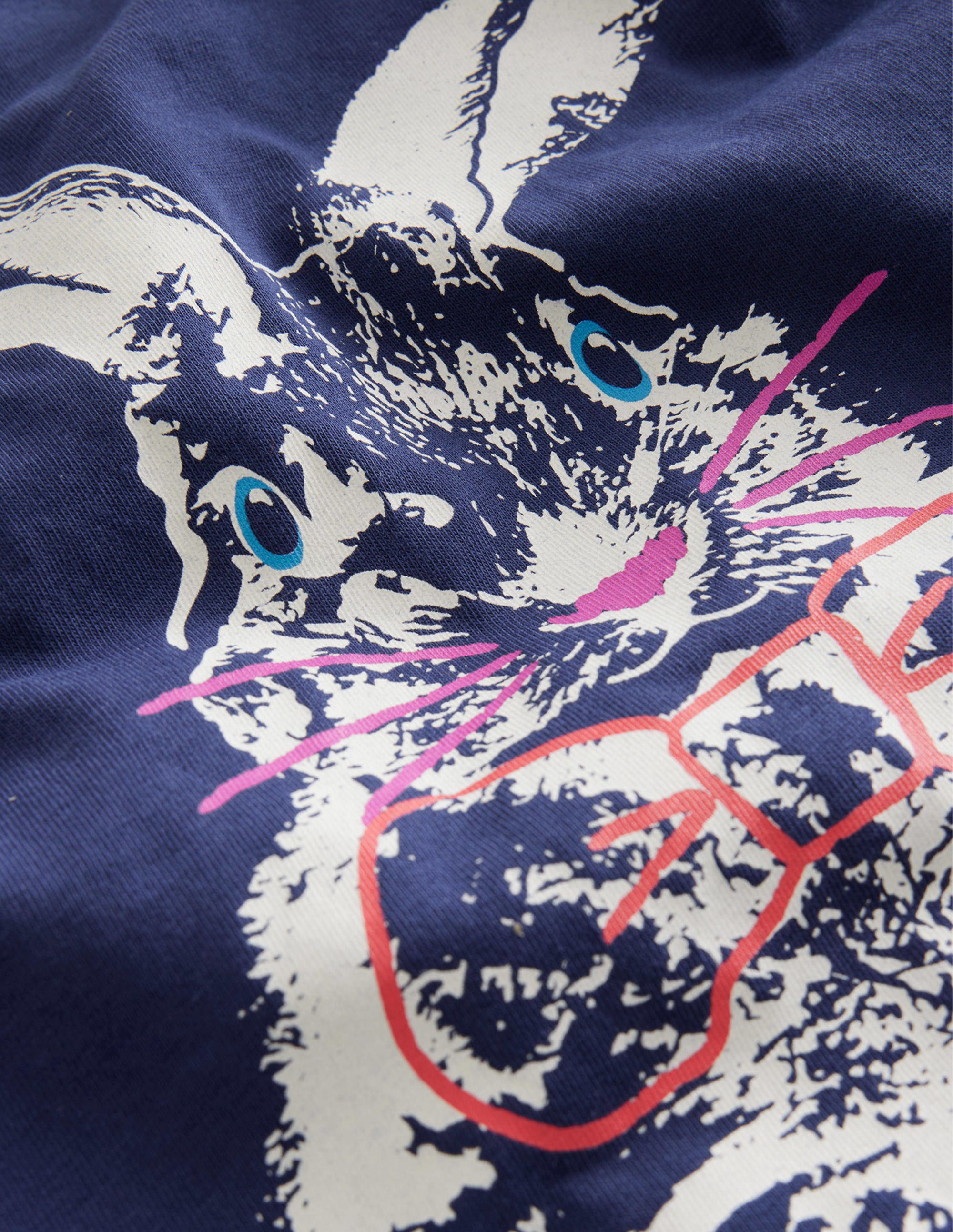  Metallic Logo T-shirt-College Navy Bunny、mySite、ashleygrahame