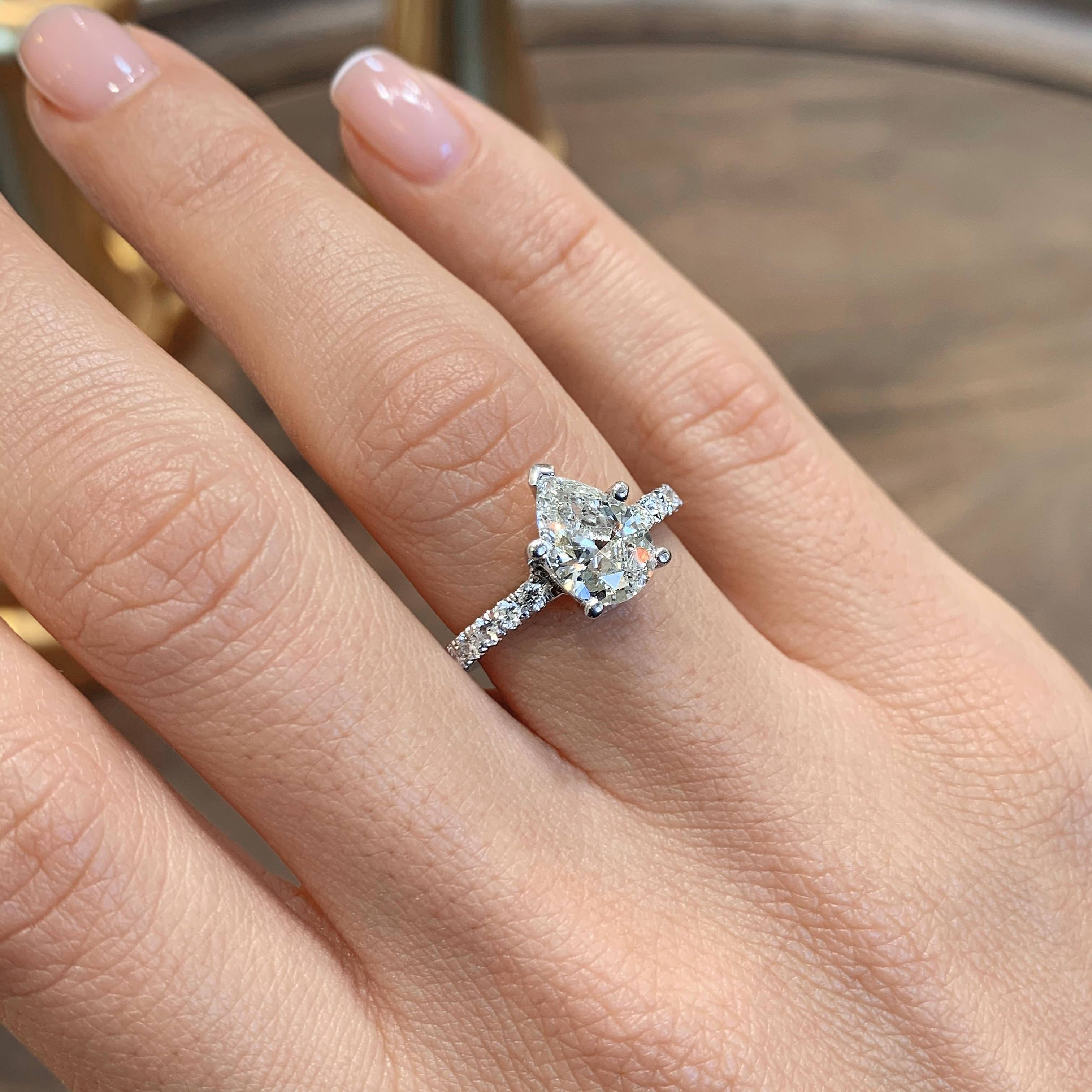Hailey Diamond Engagement Ring -14K White Gold、mySite、hinf8tx79