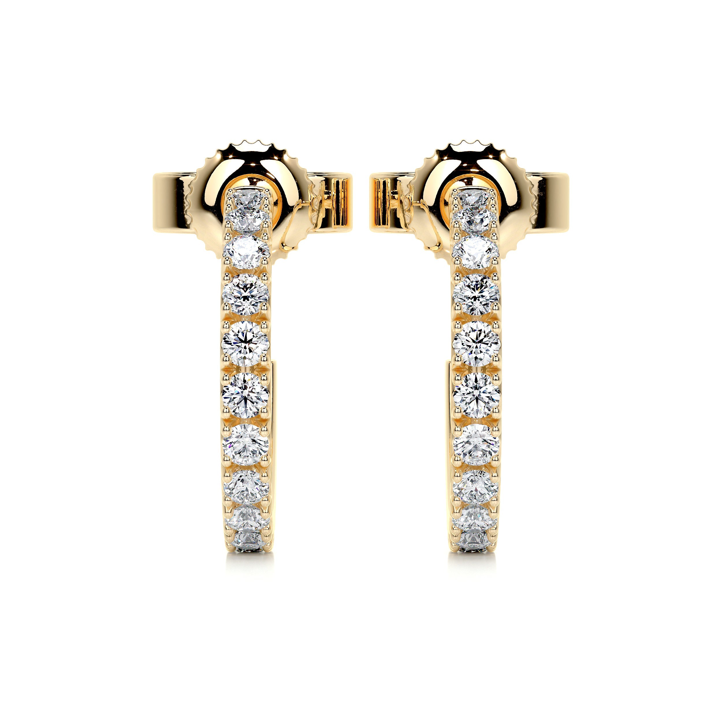 Nicole Lab Grown Diamond Earrings (2.5 Carat) -18K Yellow Gold、mySite、hinf8tx79