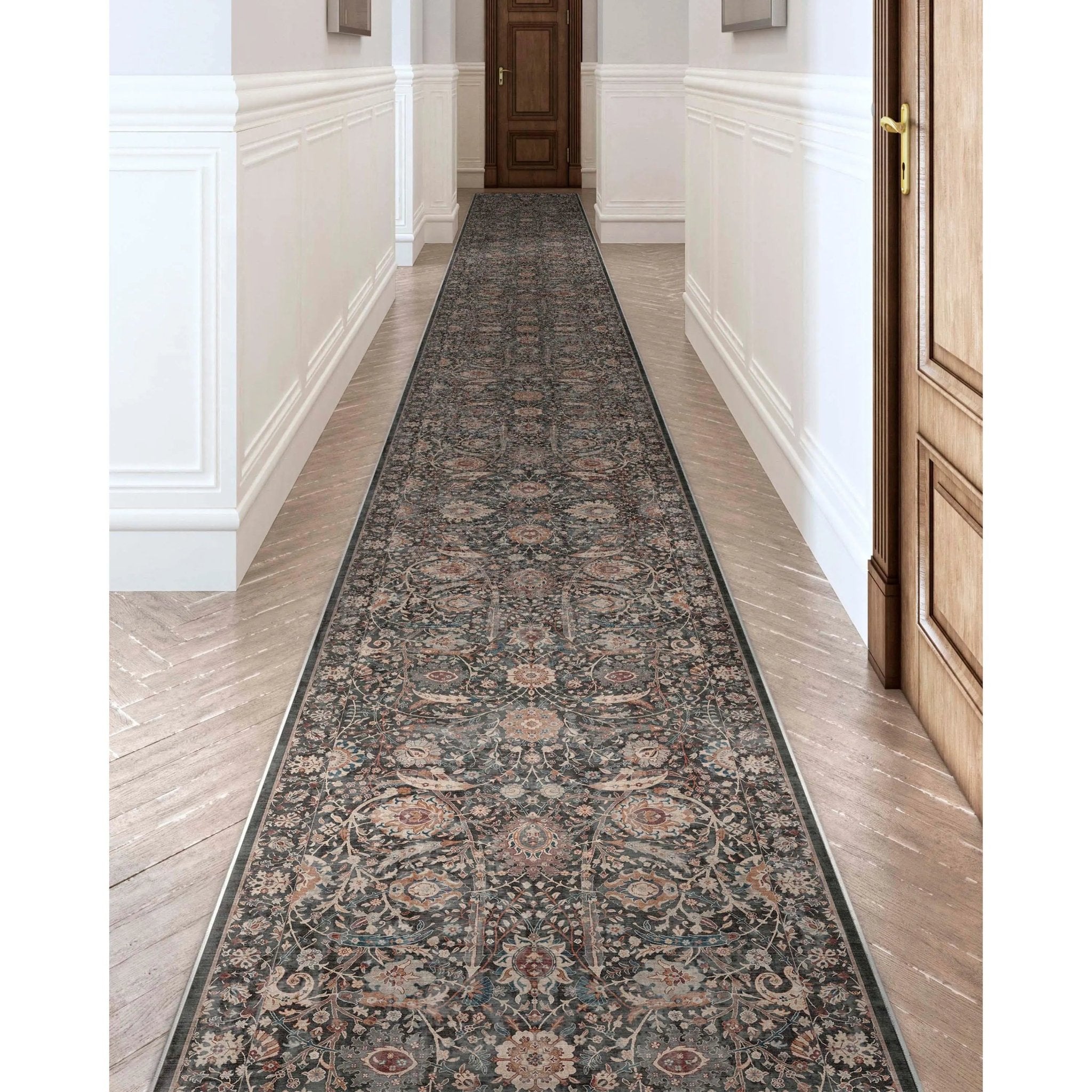 Liana Vintage Oriental Charcoal Grey Flat-Weave Rug、mySite、gigharbornorthrealestate