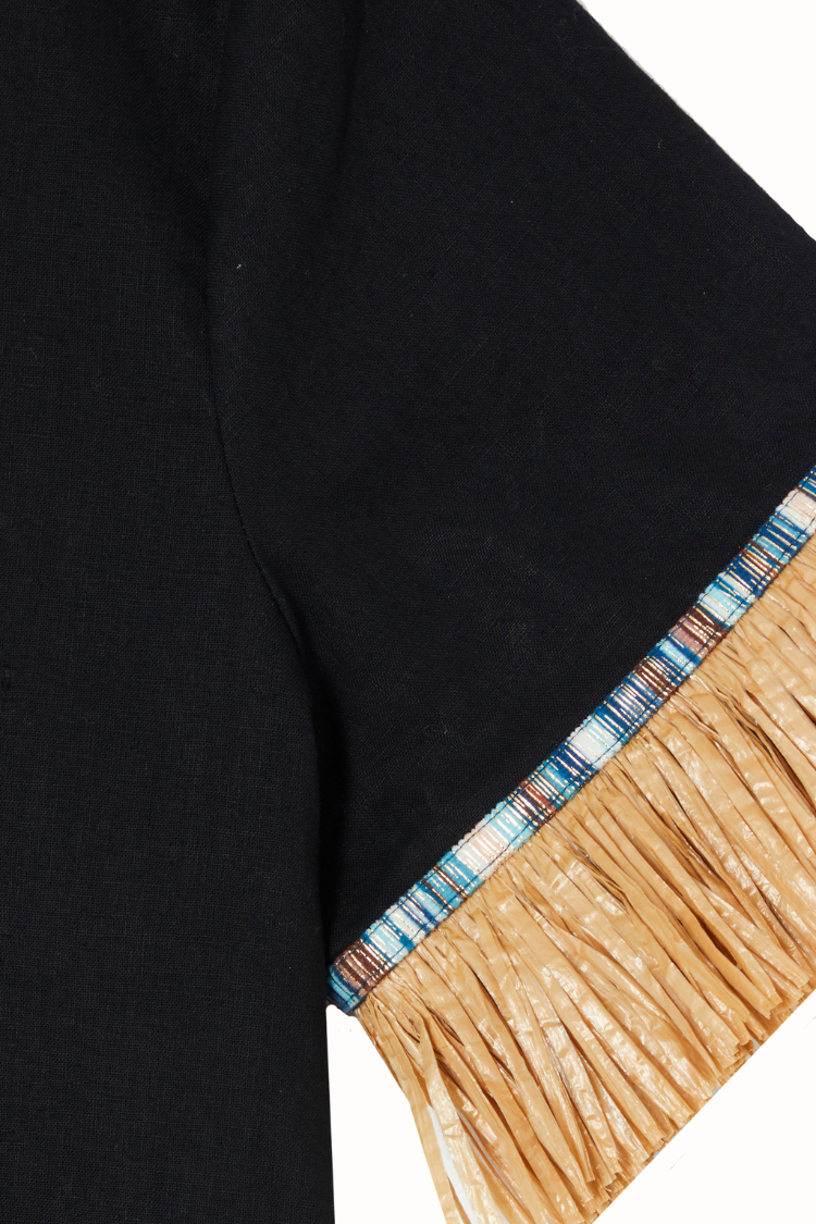 Black Raffia Shirt、mySite、solidvoid