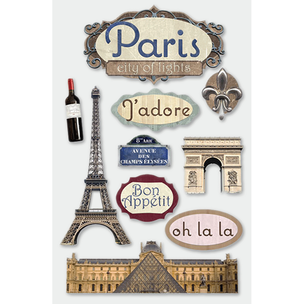  Paris 3-D Stickers、mySite、ghnorth