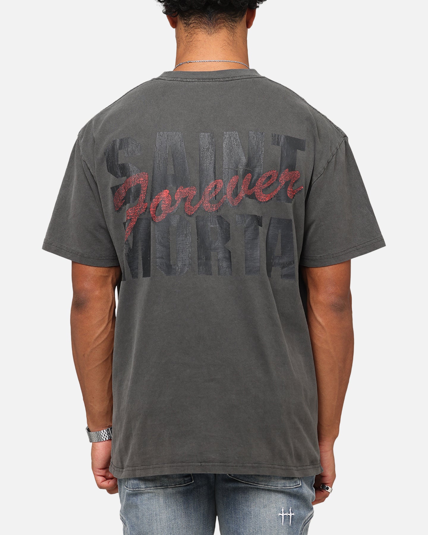 Saint Morta Forever Boxy T-Shirt Black Wash、mySite、zt4zffjzw
