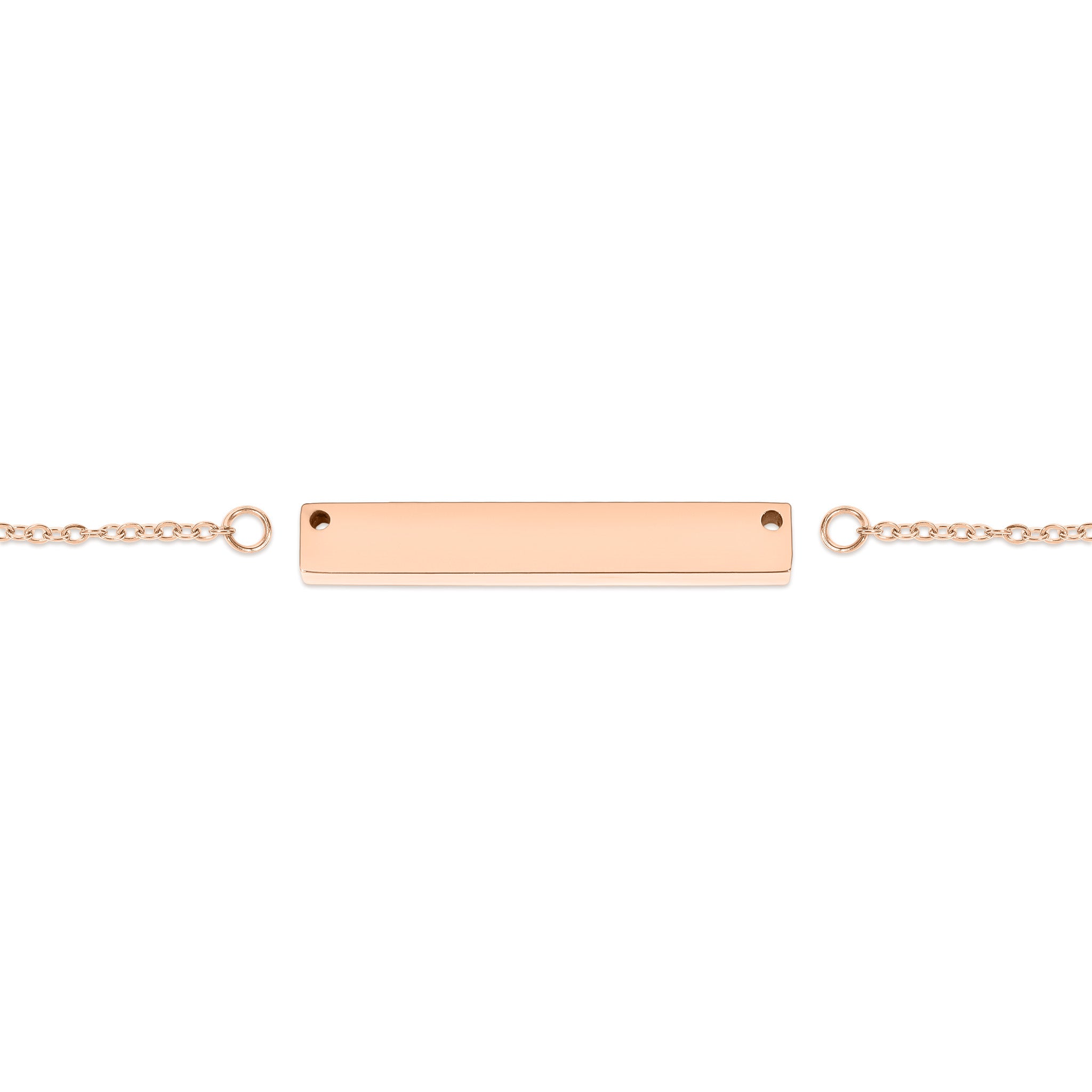 18K Gold PVD Stainless Steel Blank Bar Necklace With Separated Chain / SBB0075、mySite、dreamappss