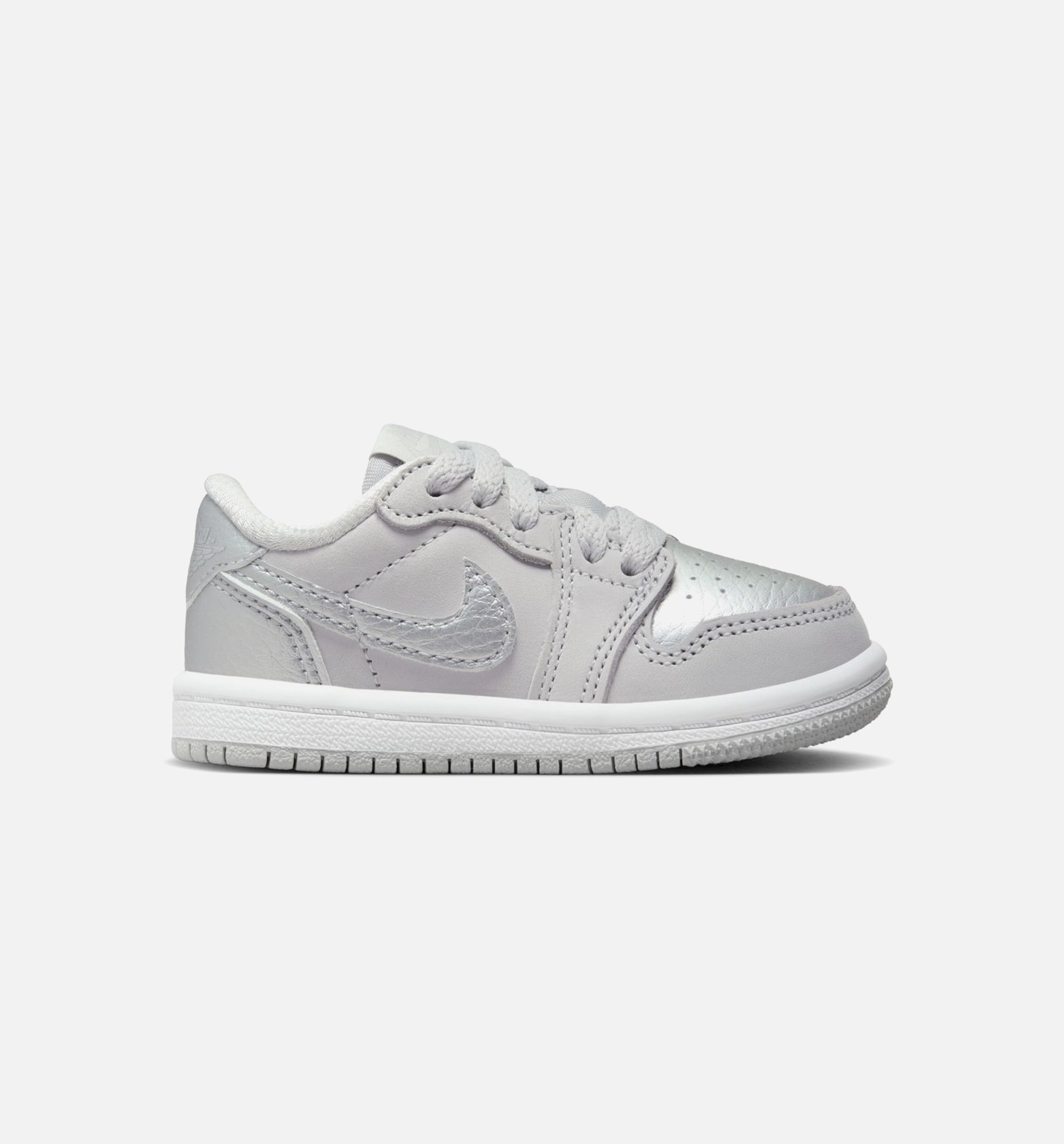 Air Jordan 1 Retro Low OG Silver Infant Toddler Lifestyle Shoe - Neutral Grey/Metallic Silver/White、mySite、dreamappss