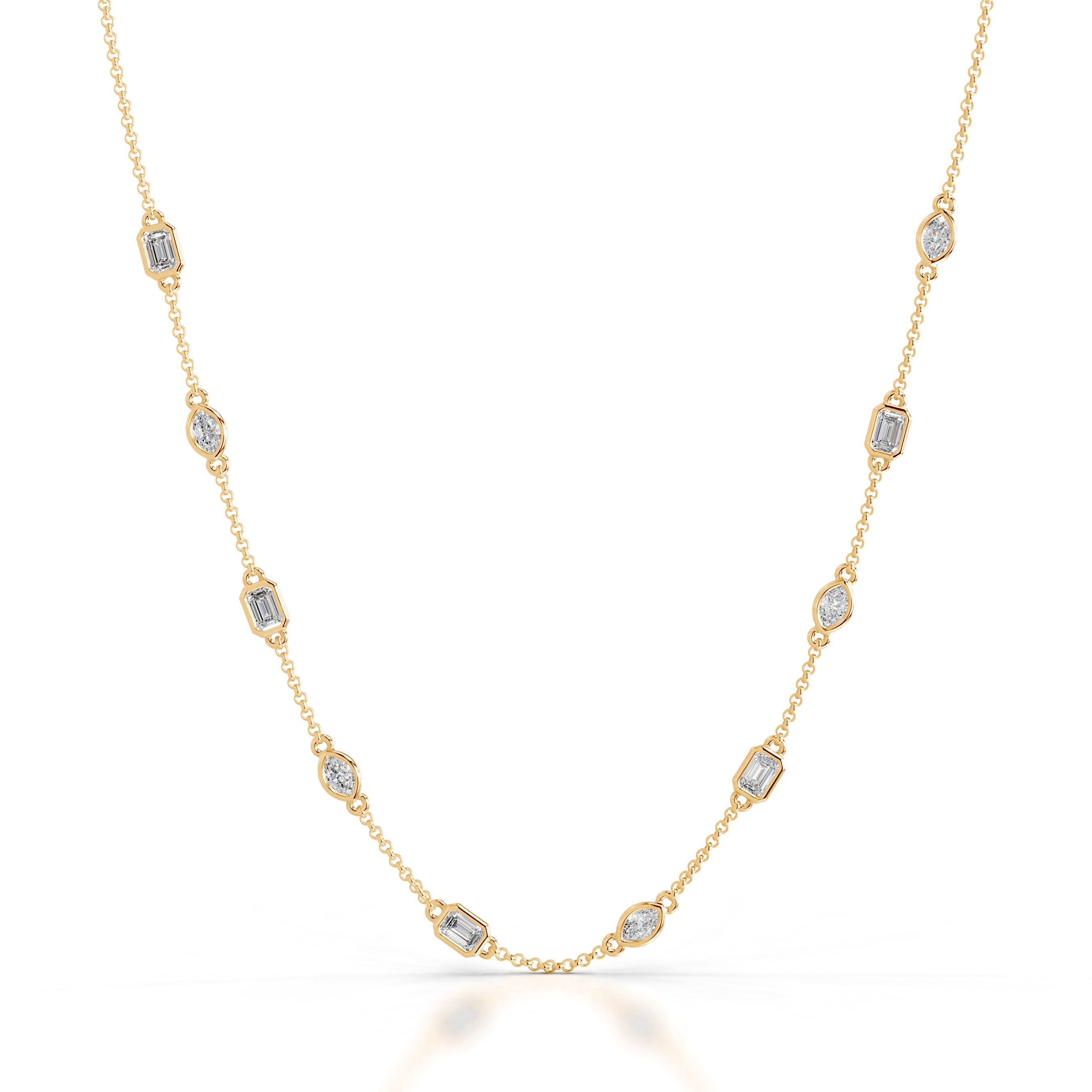 Leonie Diamond Collier - 18K Yellow Gold、mySite、hinf8tx79