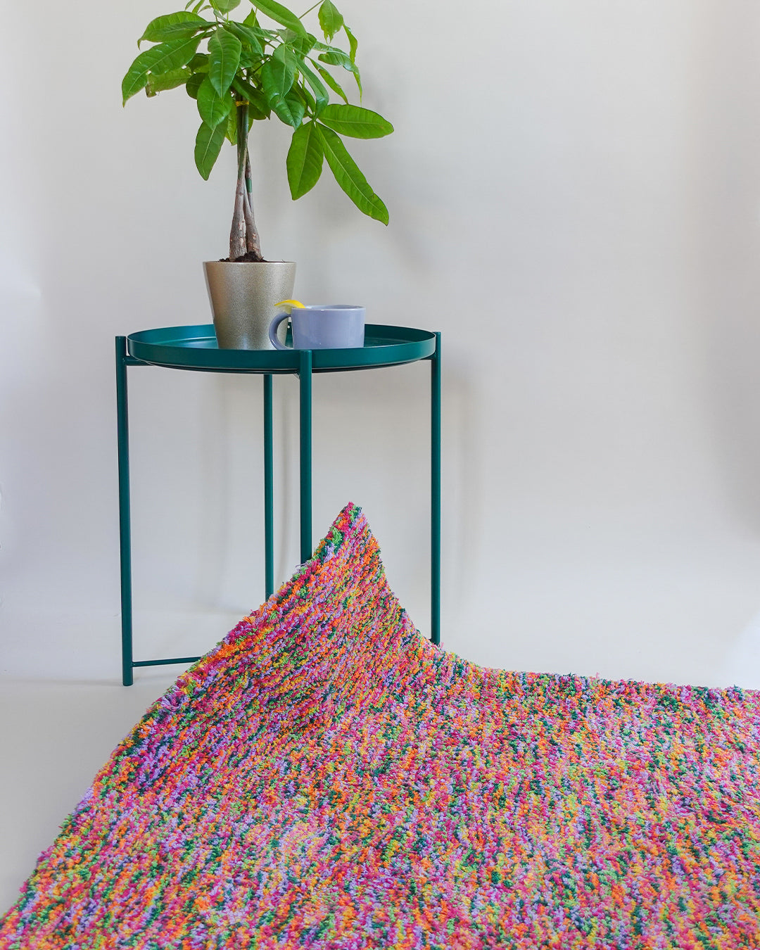 One of a Kind Tropical Rainbow Recycled Cotton Tufted Rug、mySite、gigharbornorthrealestate