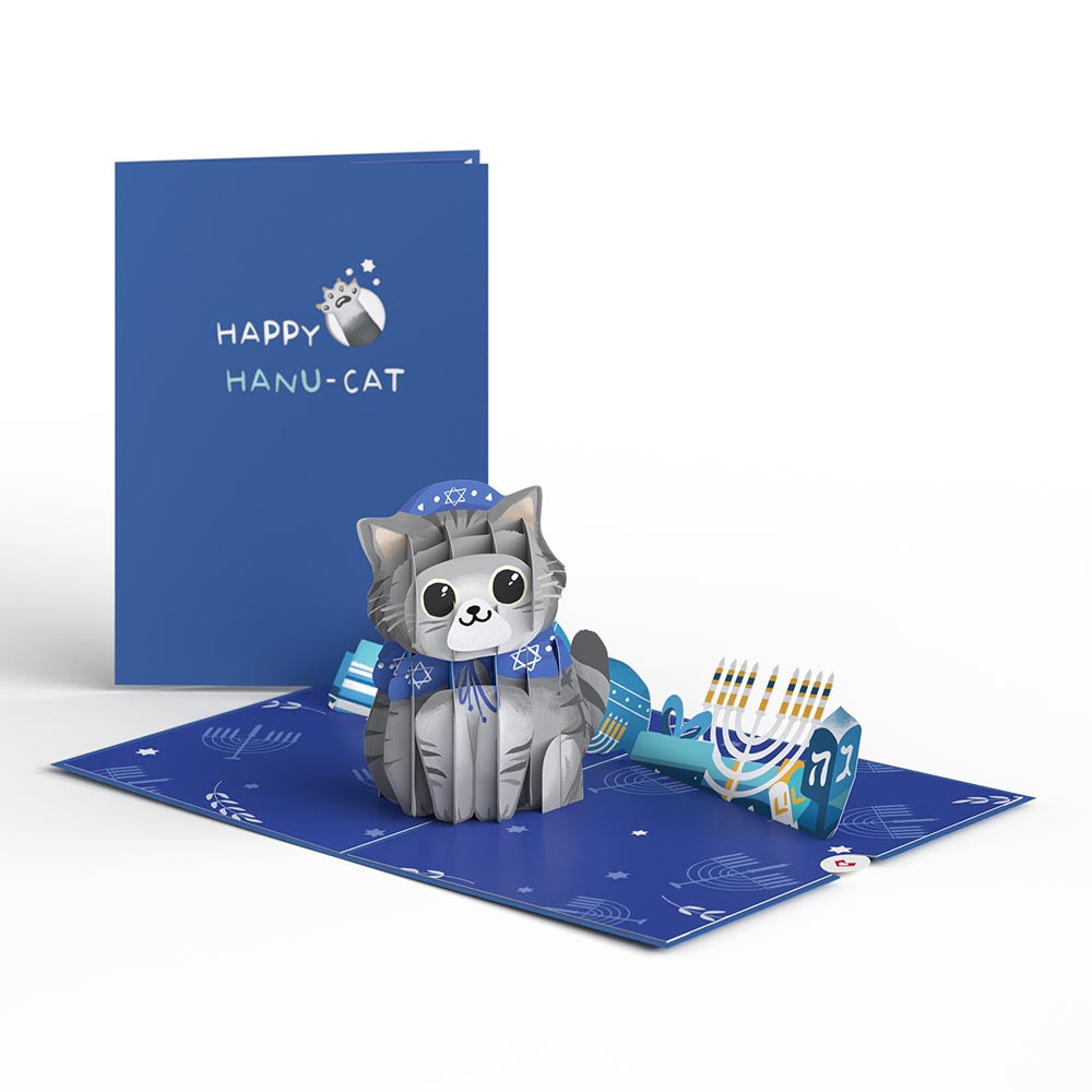Happy Hanukkah Cat Pop-Up Card、mySite、solidvoid