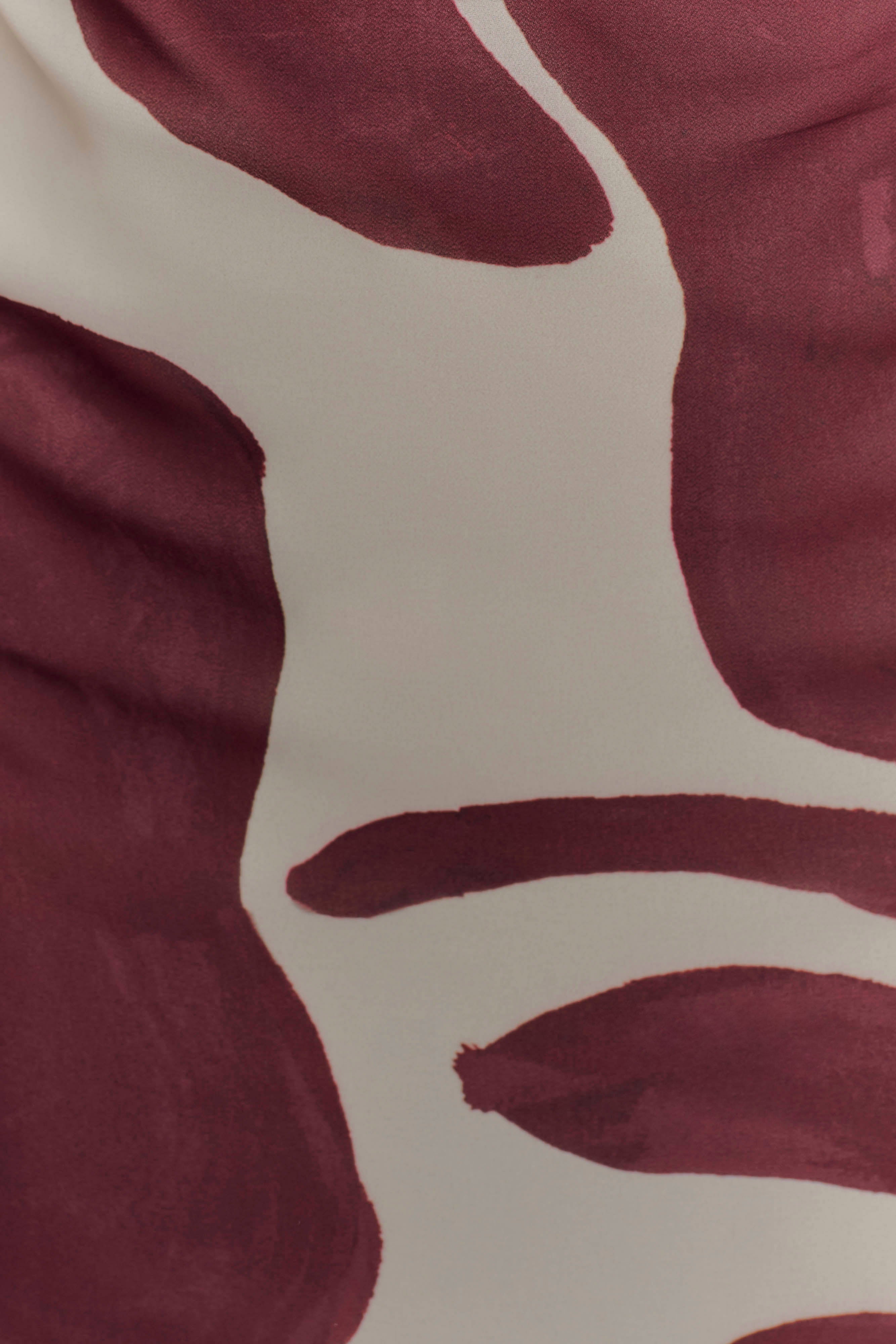 Amaya Strapless Chiffon Maxi Dress - Brown Deco Fleur Print、mySite、solidvoid