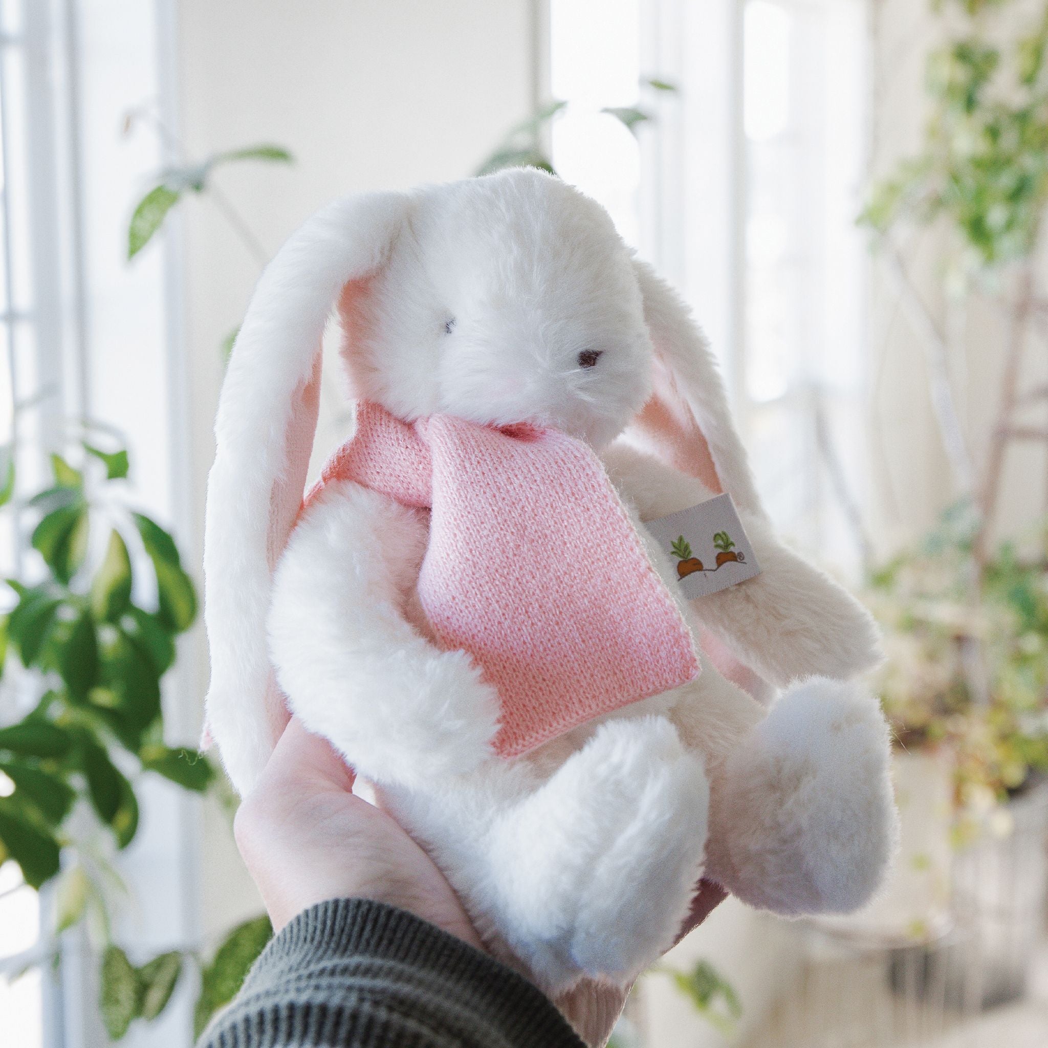 RETIRED - Holiday Wee Nibble Cream Bunny - Pink Scarf、mySite、g9winljtr